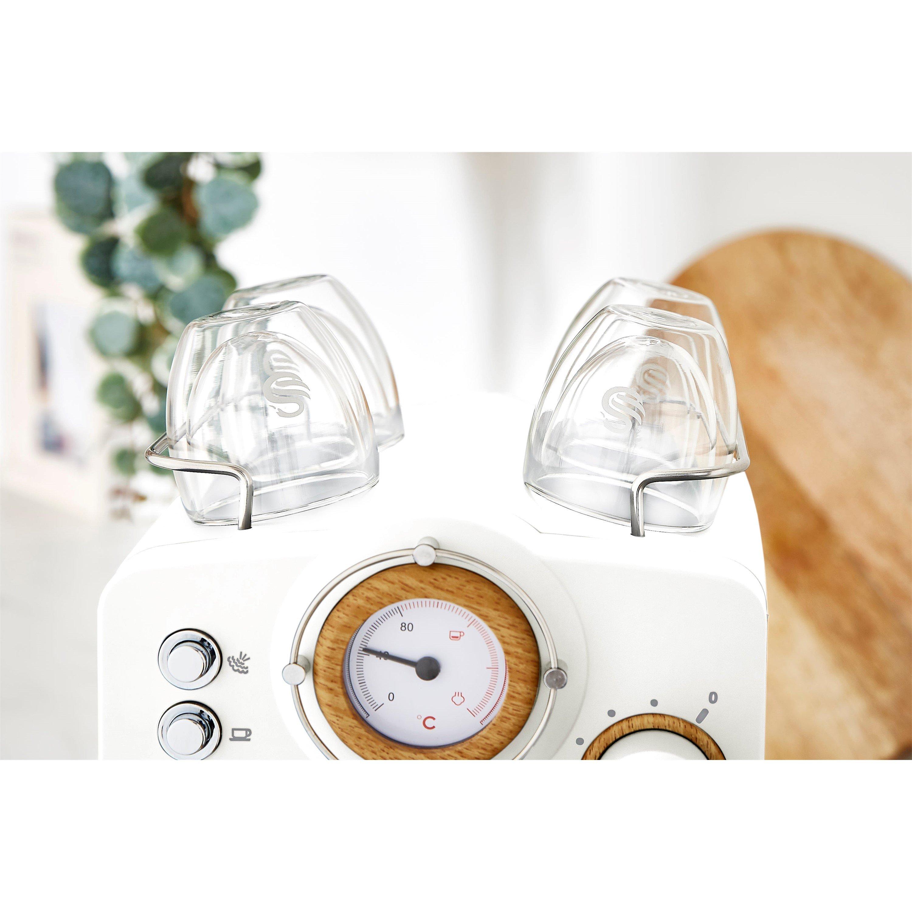 White - Swan - Nordic Espresso Coffee Machine - White - 6