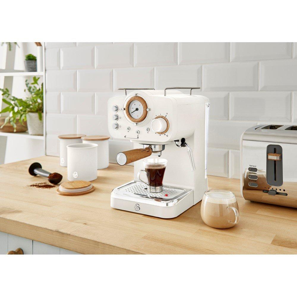 White - Swan - Nordic Espresso Coffee Machine - White - 8
