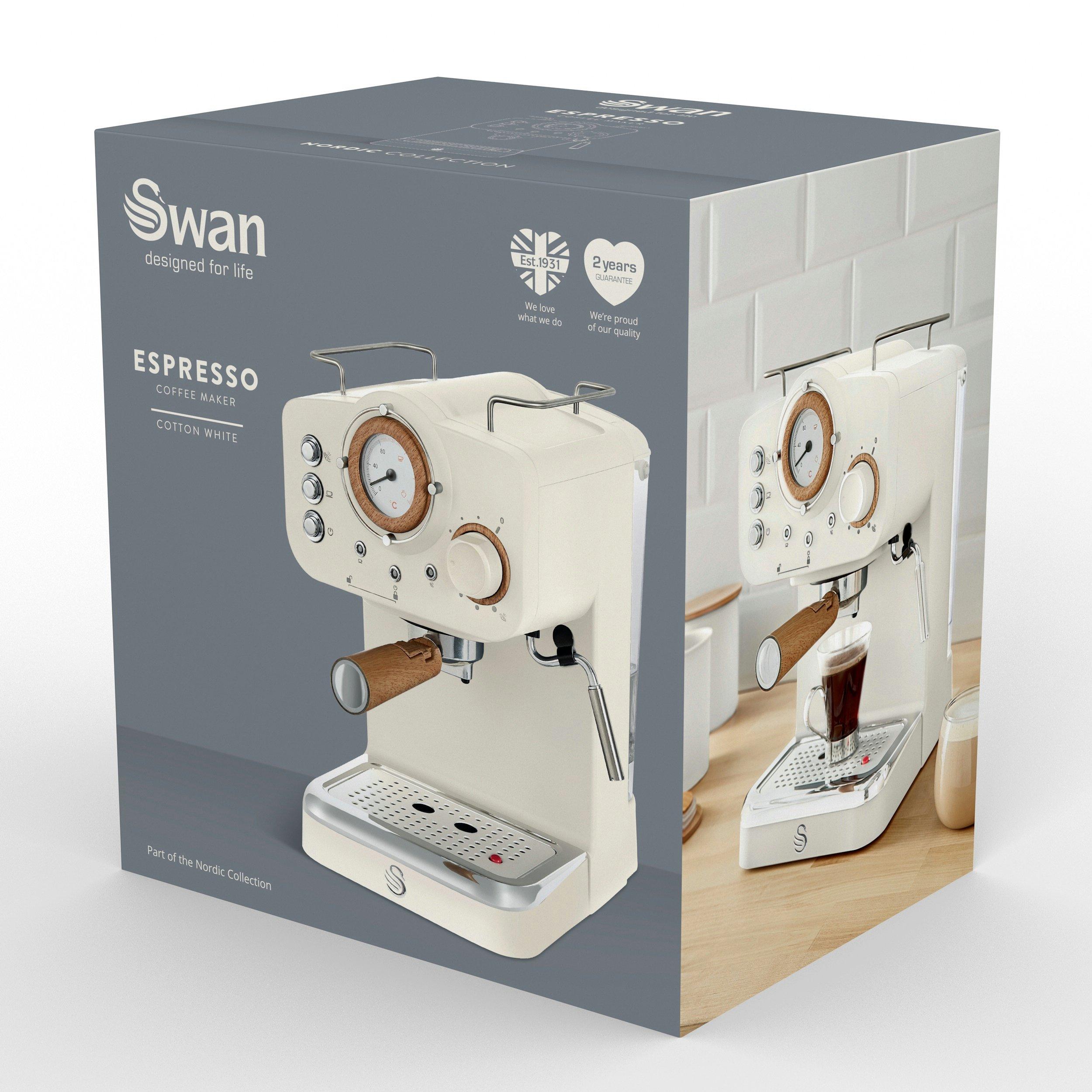 White - Swan - Nordic Espresso Coffee Machine - White - 10