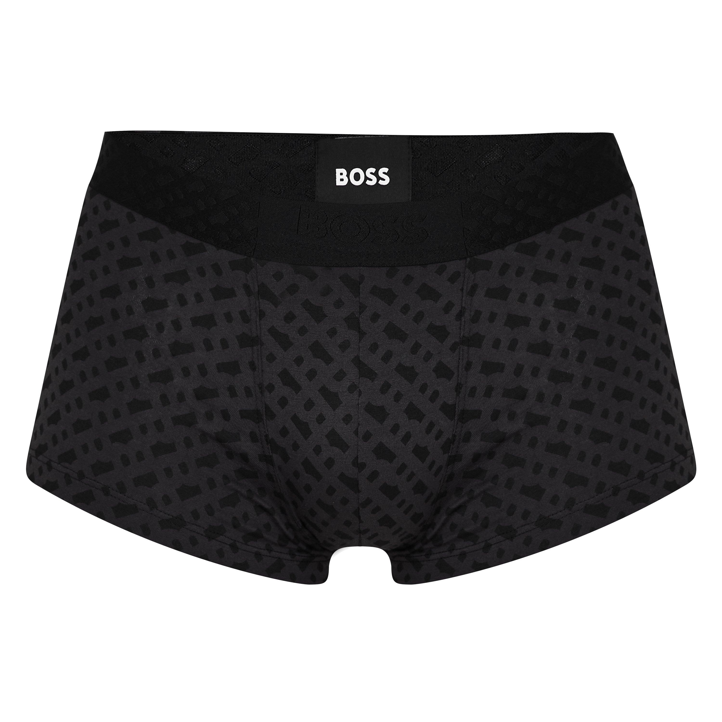 Monogram Blk992 - Boss - Men's Soft Fabric Logo Detail Trunks - 2
