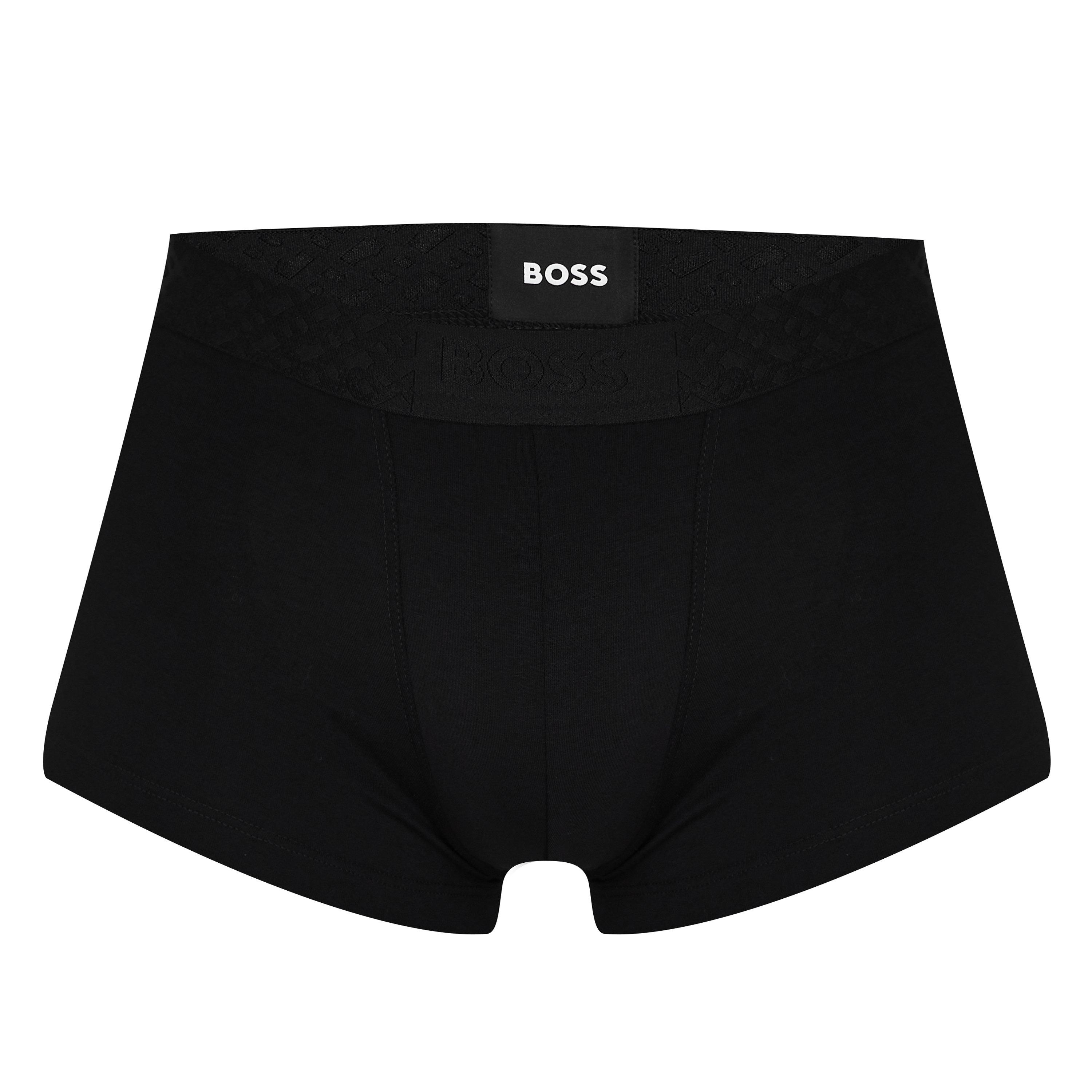 Monogram Blk992 - Boss - Men's Soft Fabric Logo Detail Trunks - 3