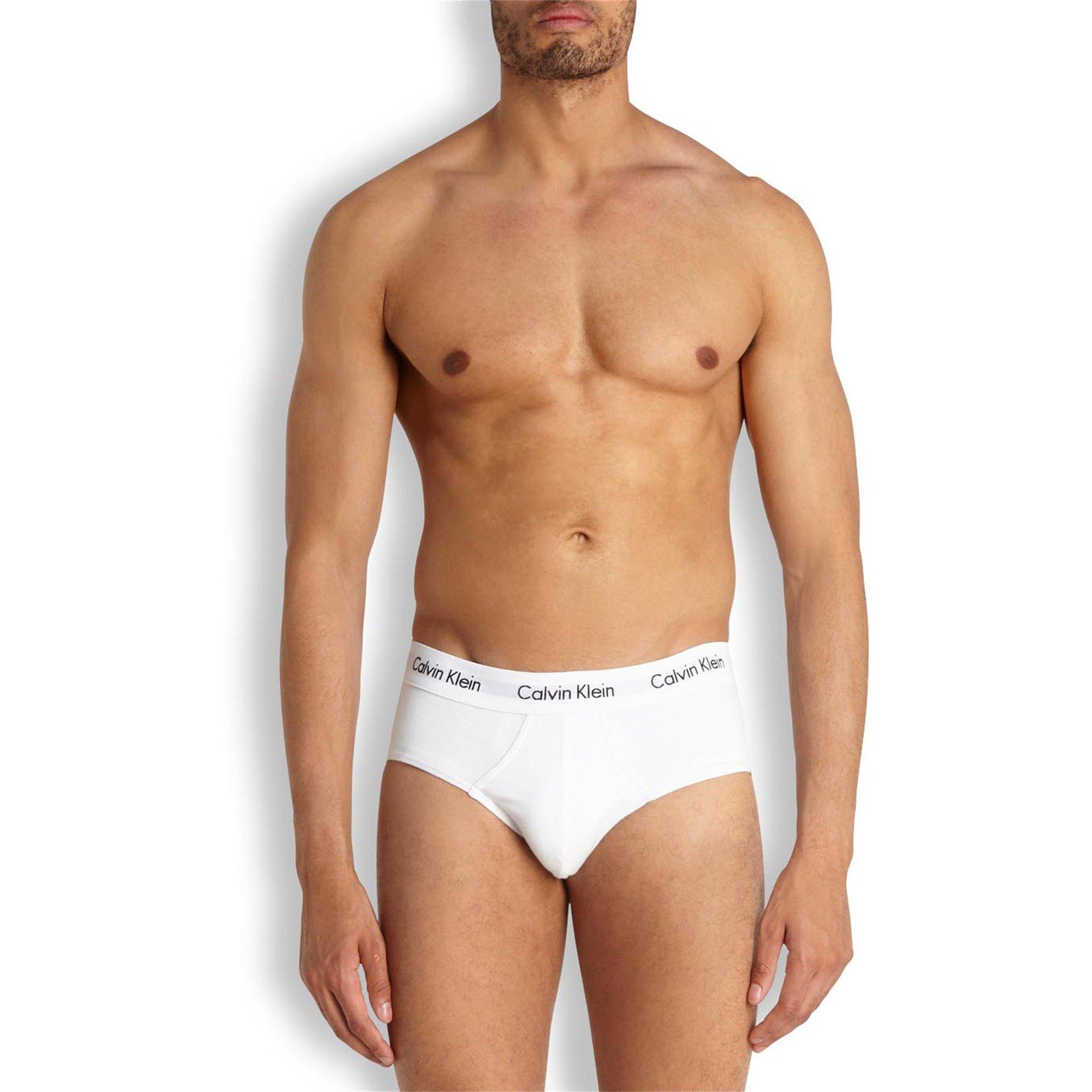 WHITE - Calvin Klein - 3 PK COTTON STRETCH HIP BRIEF - 2