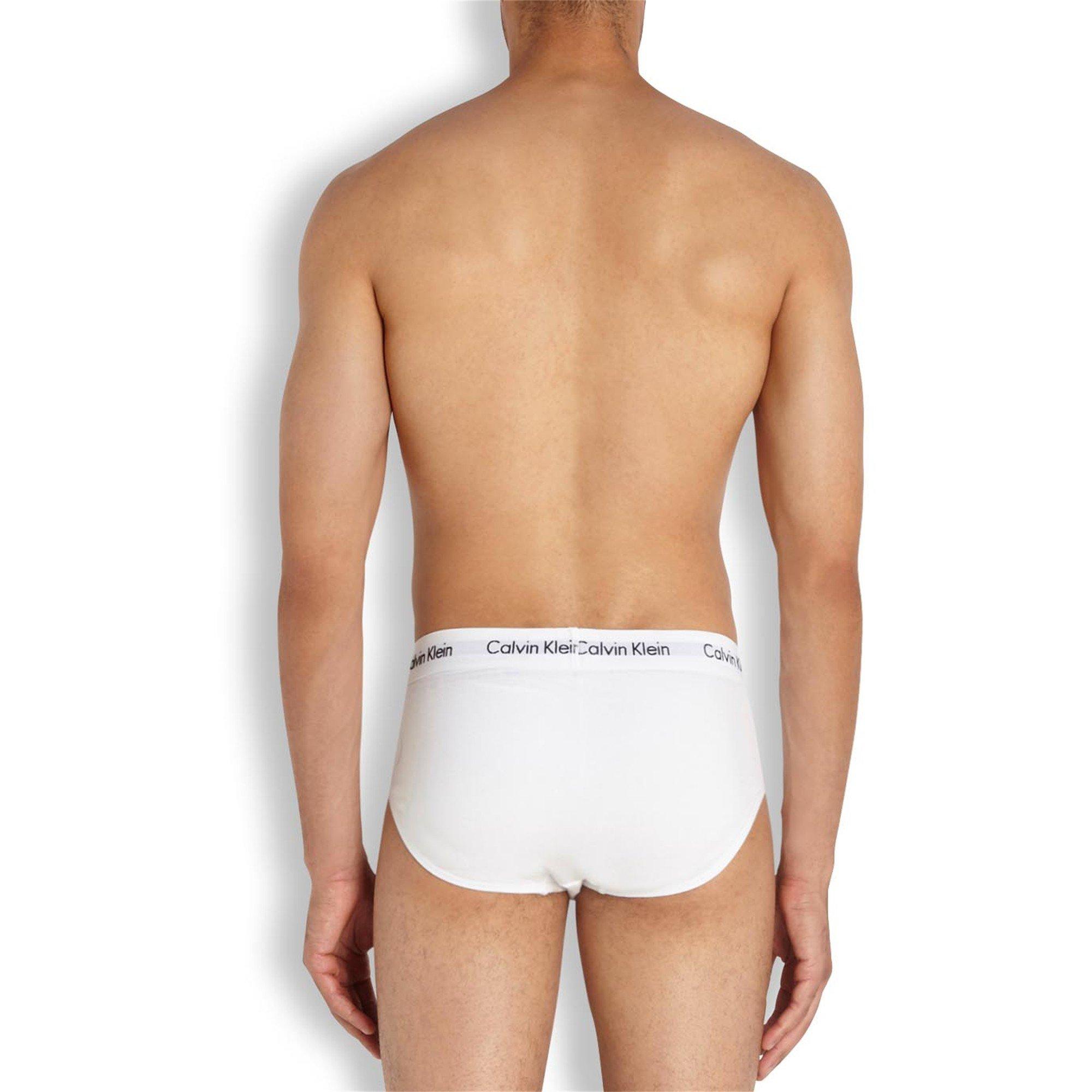 WHITE - Calvin Klein - 3 PK COTTON STRETCH HIP BRIEF - 3