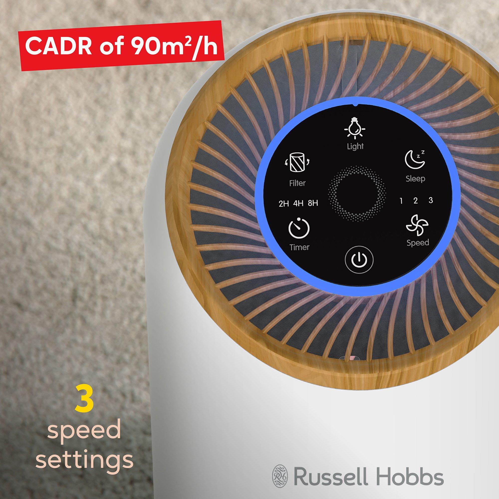 Wood Effect And - Russell Hobbs - RHAP1031WDW Clean Air Compact 2 Air Purifier - 3