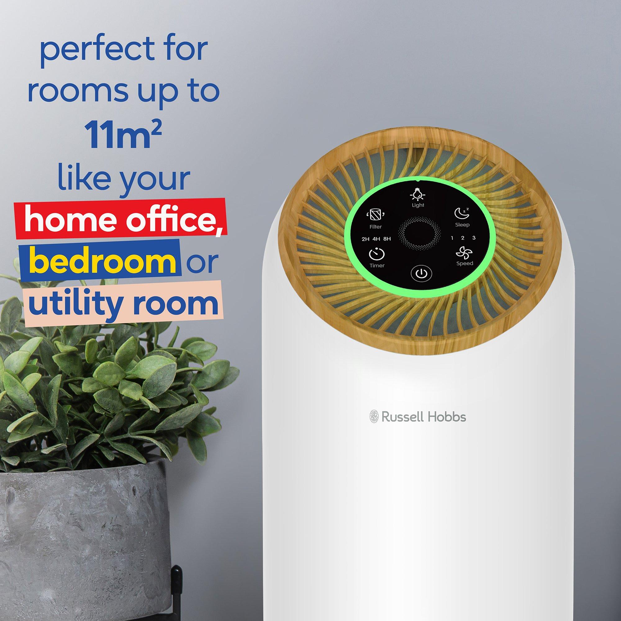 Wood Effect And - Russell Hobbs - RHAP1031WDW Clean Air Compact 2 Air Purifier - 5