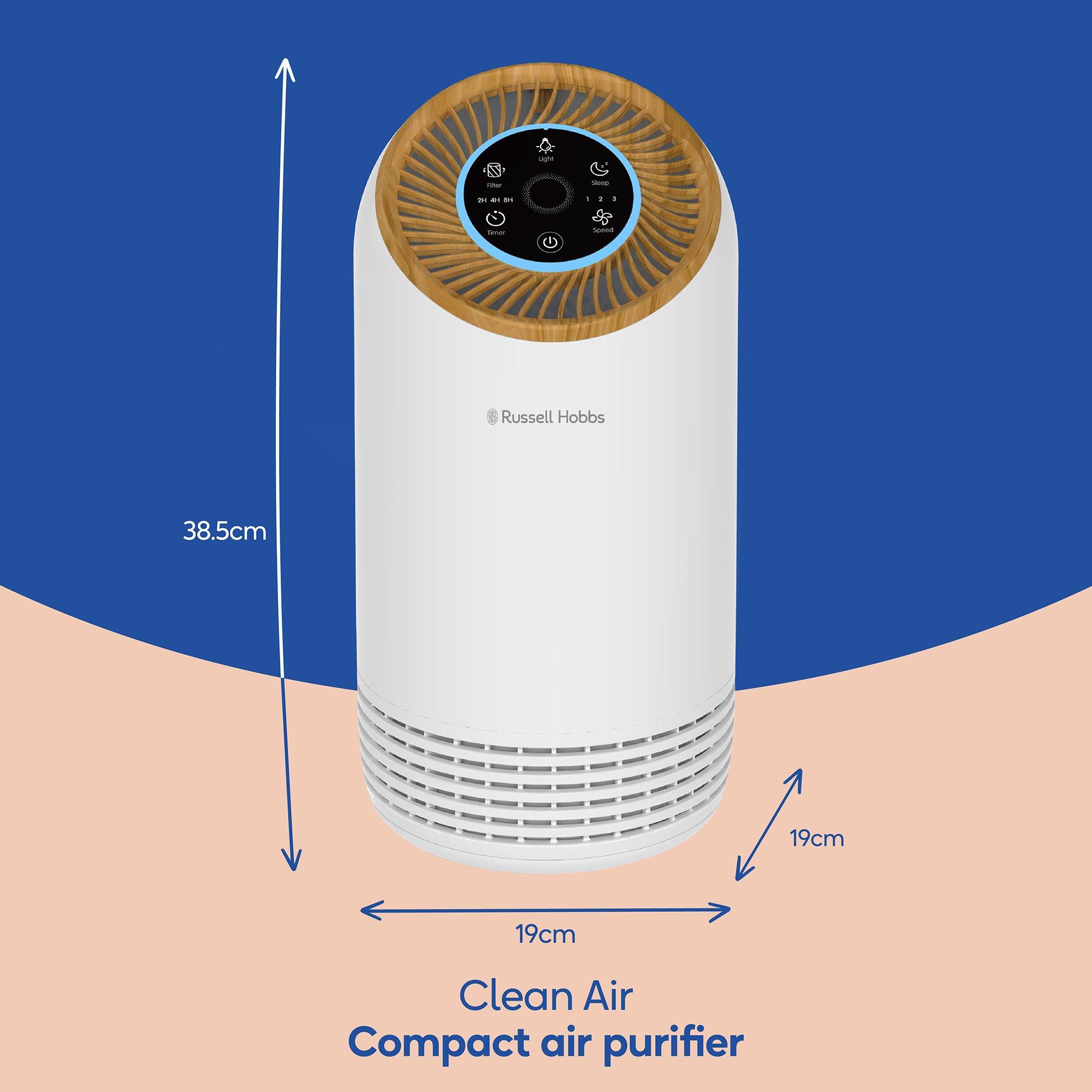 Wood Effect And - Russell Hobbs - RHAP1031WDW Clean Air Compact 2 Air Purifier - 6