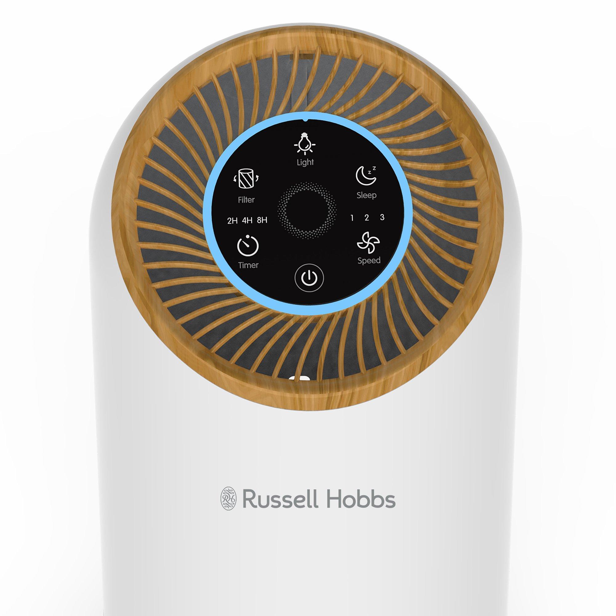 Wood Effect And - Russell Hobbs - RHAP1031WDW Clean Air Compact 2 Air Purifier - 8