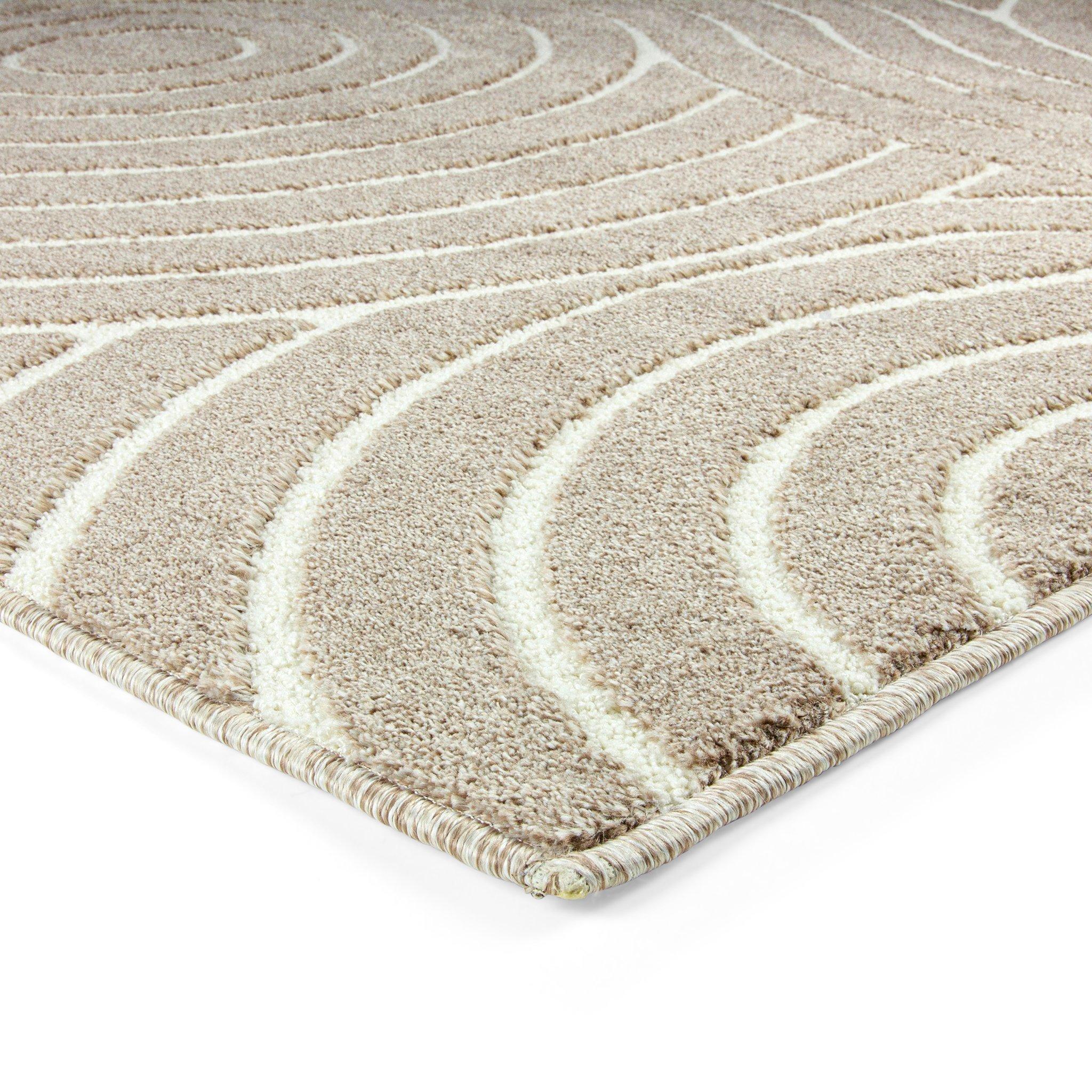 Arthouse  Rhythm Sculpt Natural 120 X 170Cm Rug - Neutral - 120x170cm