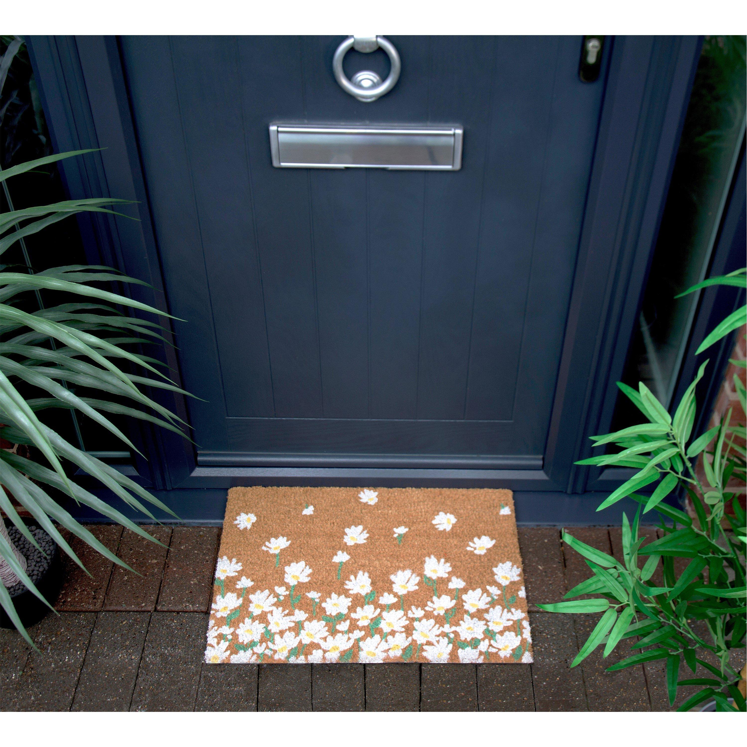 Neutral - Arthouse - Astley Daisy Printed Neutral Doormat 40x60cm - 2
