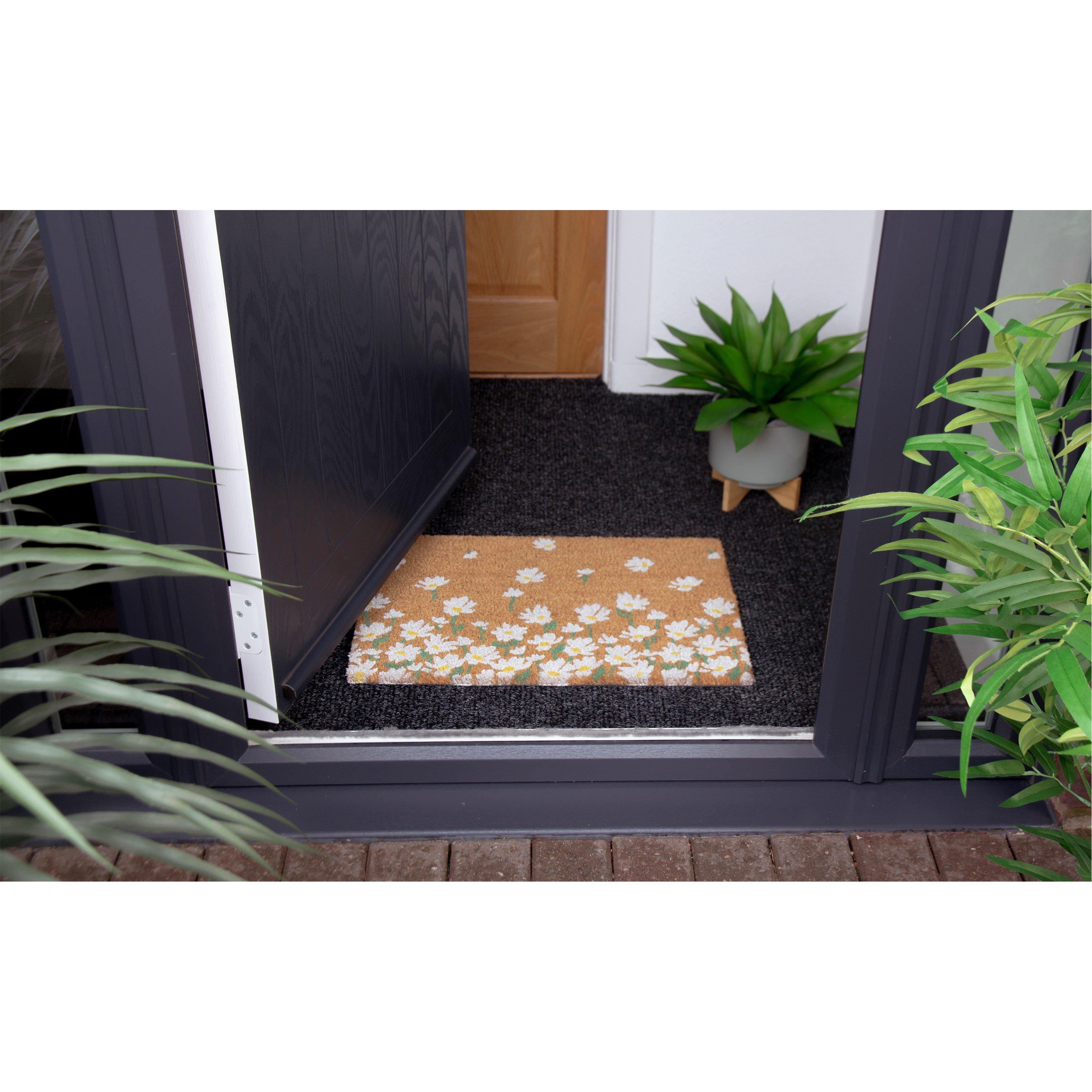 Neutral - Arthouse - Astley Daisy Printed Neutral Doormat 40x60cm - 4