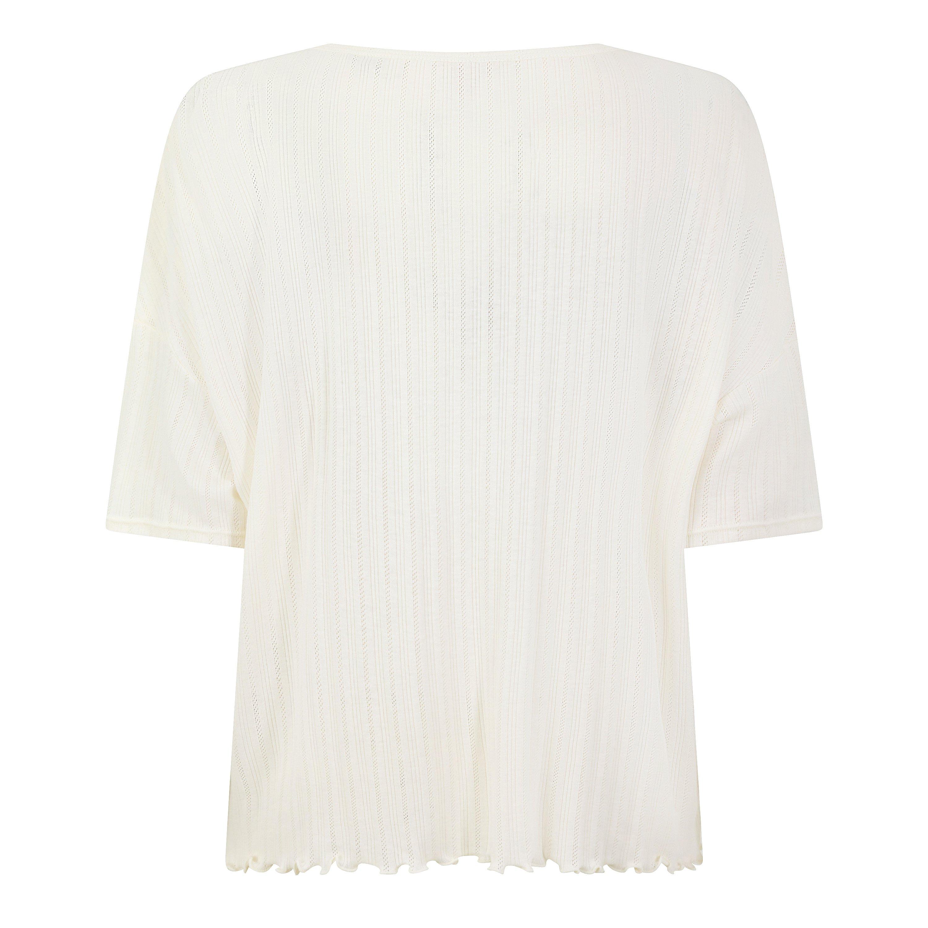 IVORY - Eberjey - POINTELLE S/SLV TEE - 2
