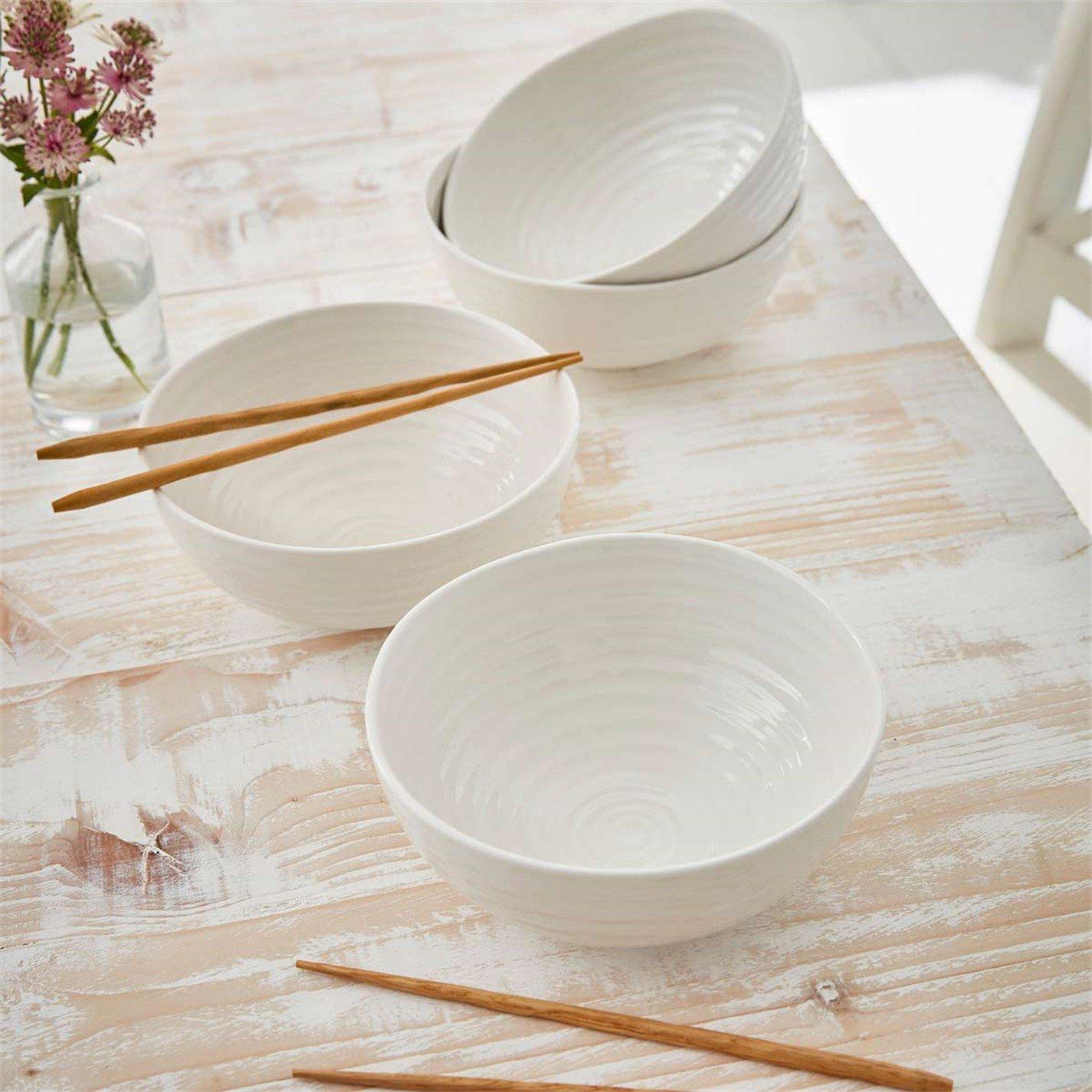 White - Portmeirion - Sophie Conran Set of 4 Noodle Bowls - 5