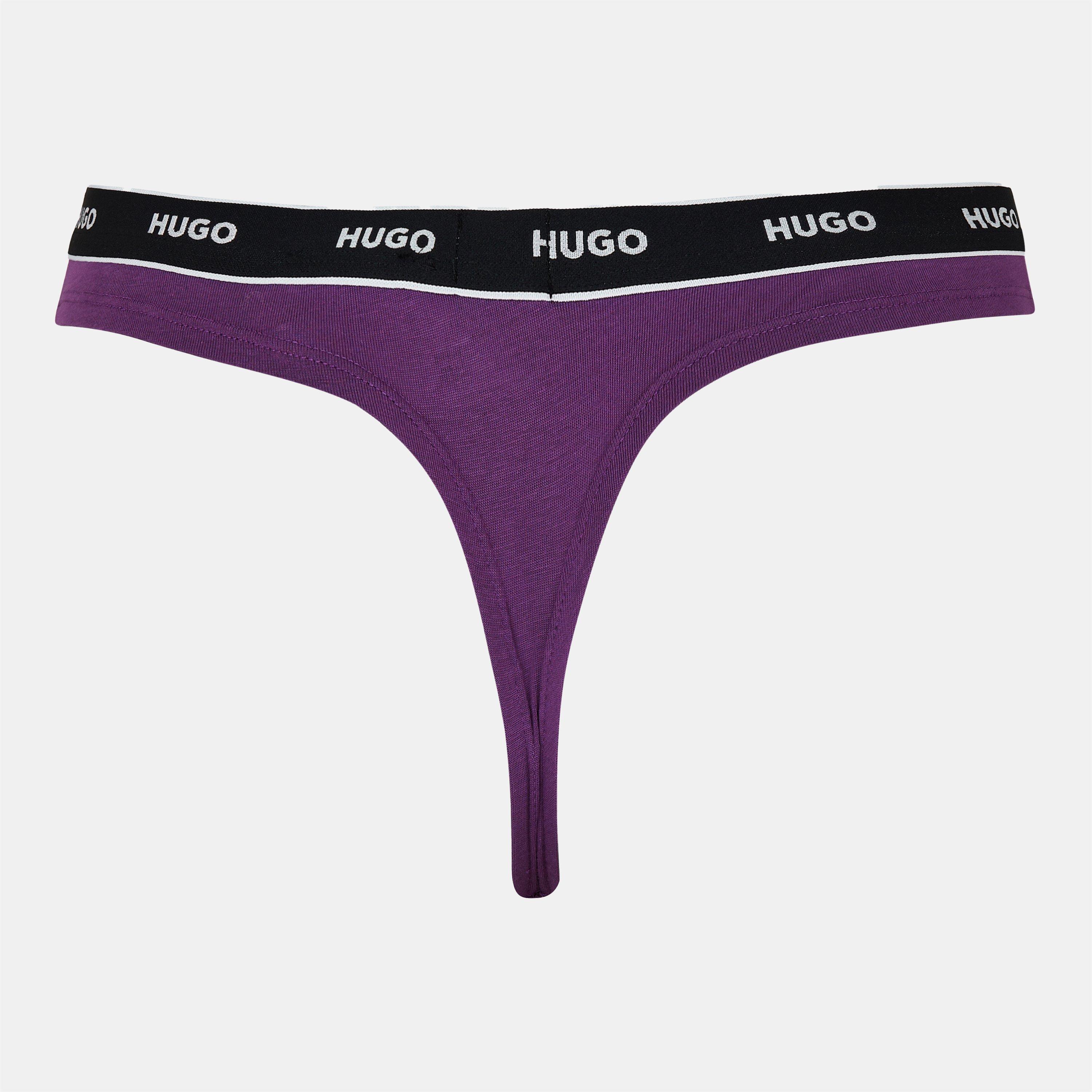 Med Purple - Hugo - Women's Stripe Thongs - 2