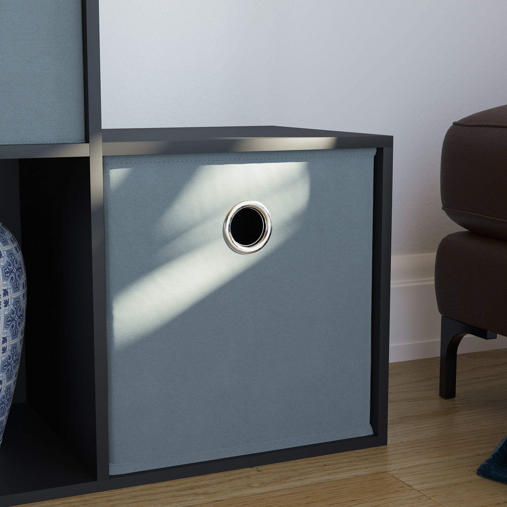 Grey - Lassic - 10 Cube Storage Unit (B) + Set of 5 Storage Cubes - 6