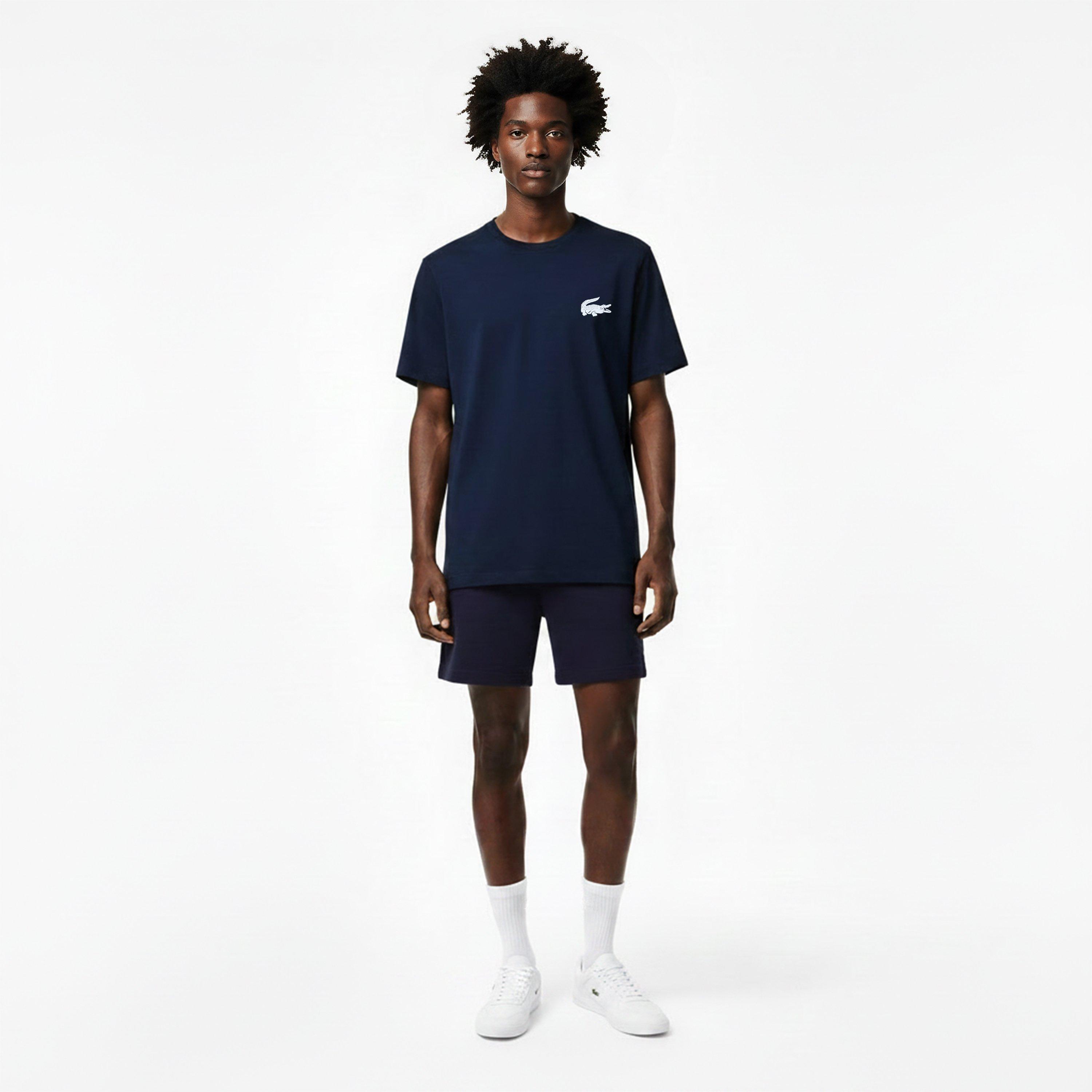 Navy 525 - Lacoste - Men's Small Croc Pyjama Short Sleeve Top - 6