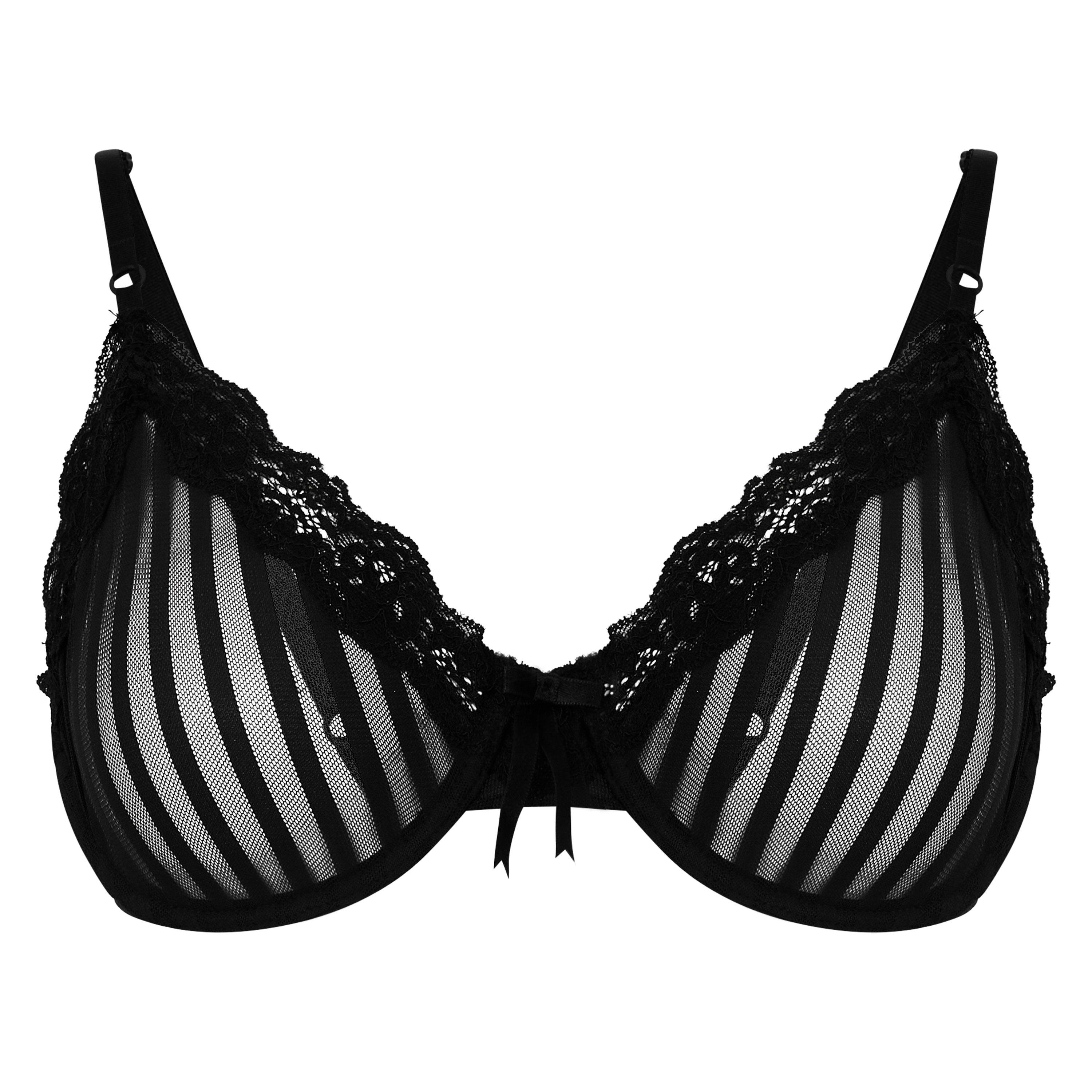 BLACK - Elle MacPherson - SHEER RIBBONS UNDERWIRED - 1