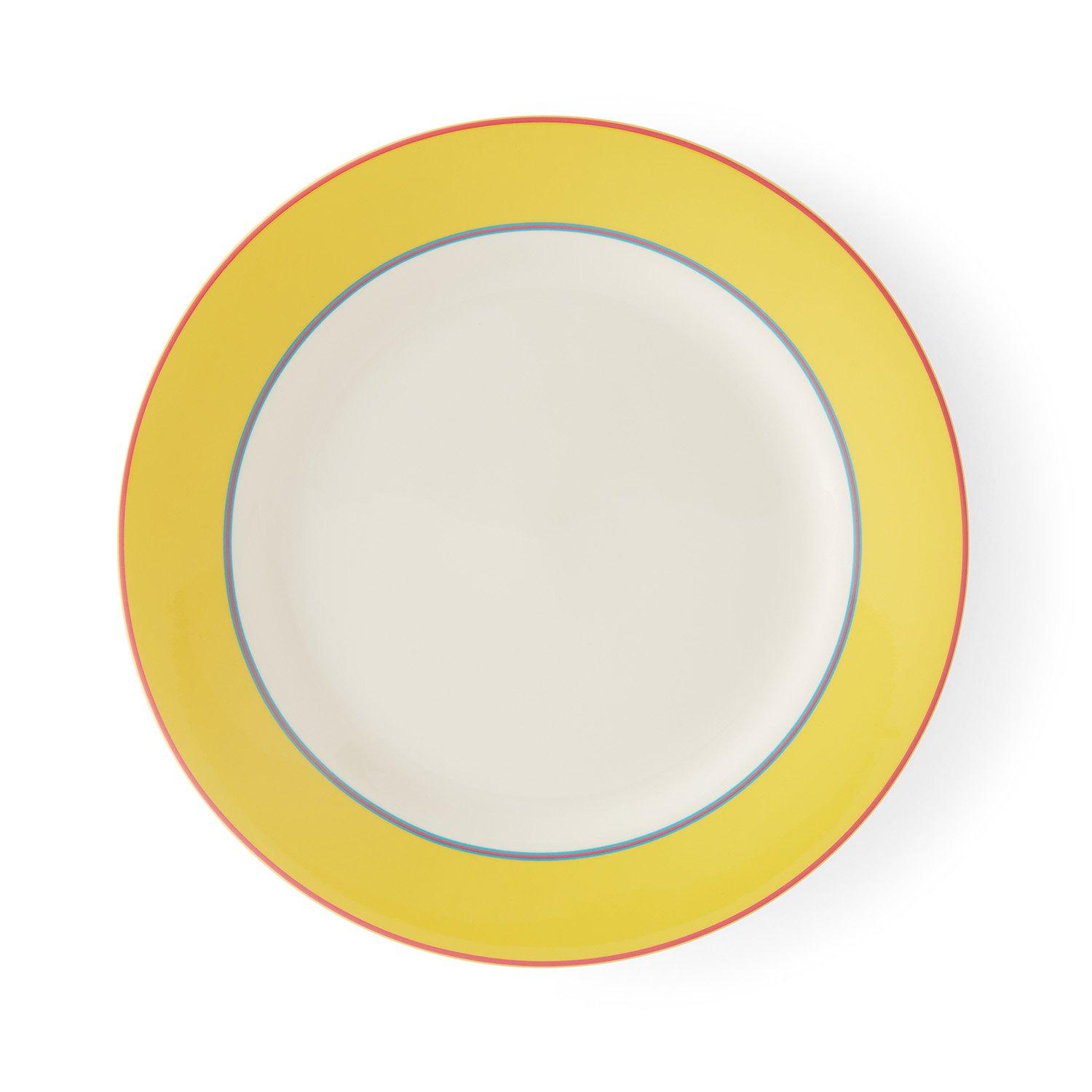 Spode Kit Kemp  Kit Kemp Calypso 4 Dinner Plates Yellow