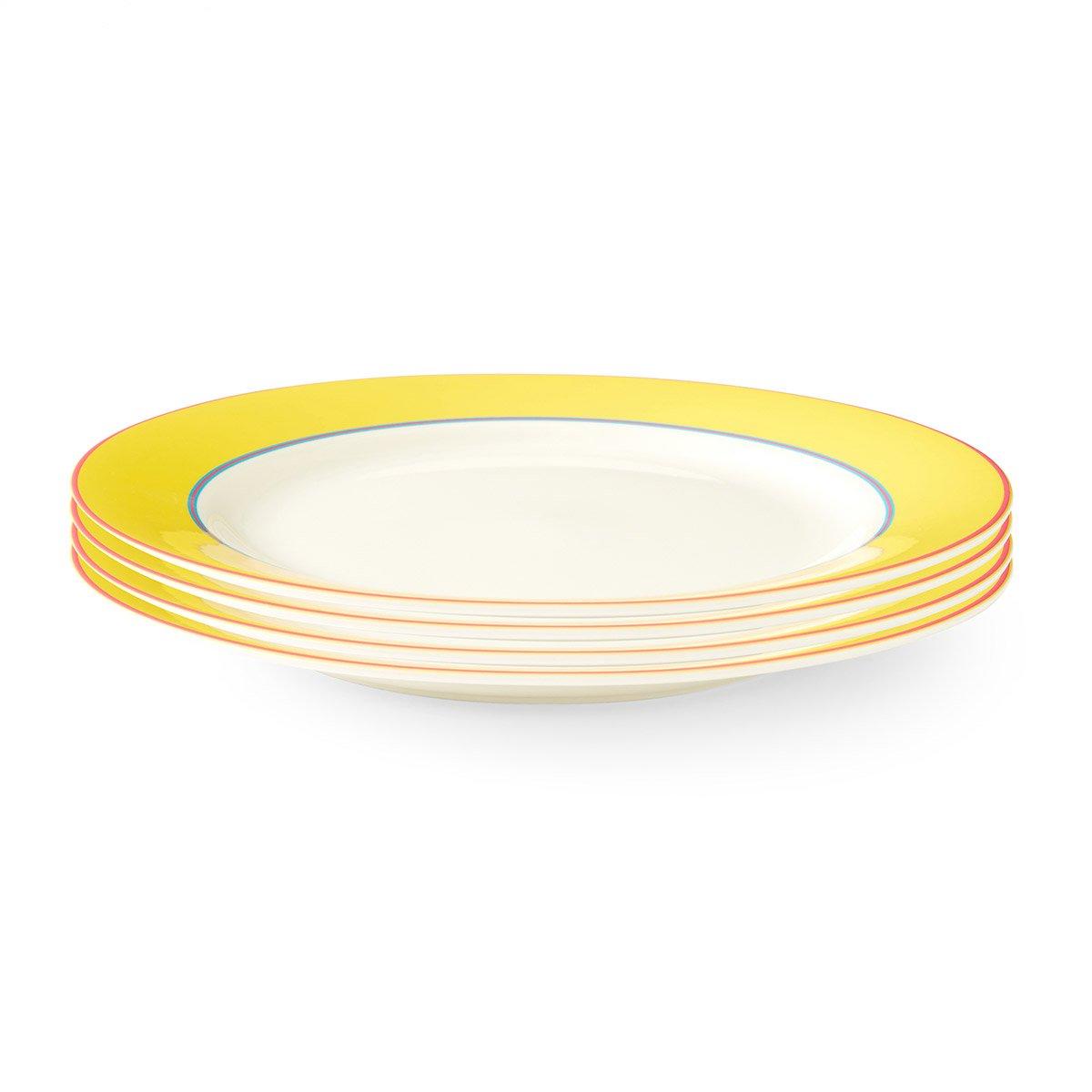 Yellow - Spode Kit Kemp - Kit Kemp Calypso 4 Yellow  Dinner Plates - 2