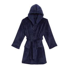 Be You Older Boys Ripple Fleece Navy Dressing Gown