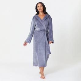 Be You Ladies Hooded Velour Longline Dressing Gown Gift Wrapped