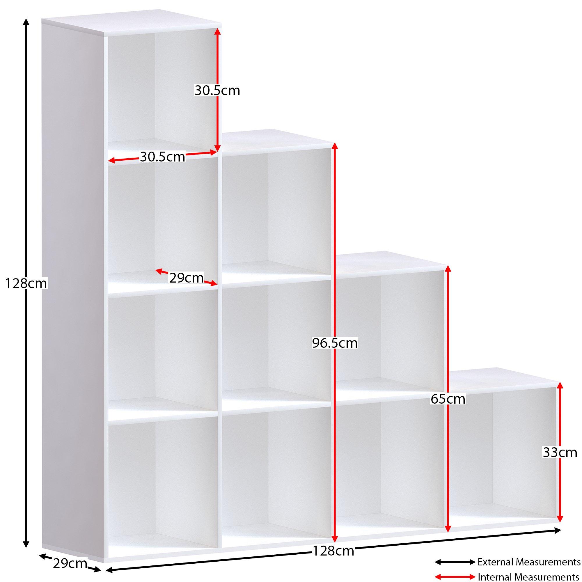Grey - Lassic - 10 Cube Storage Unit (W) + Set of 5 Storage Cubes - 2