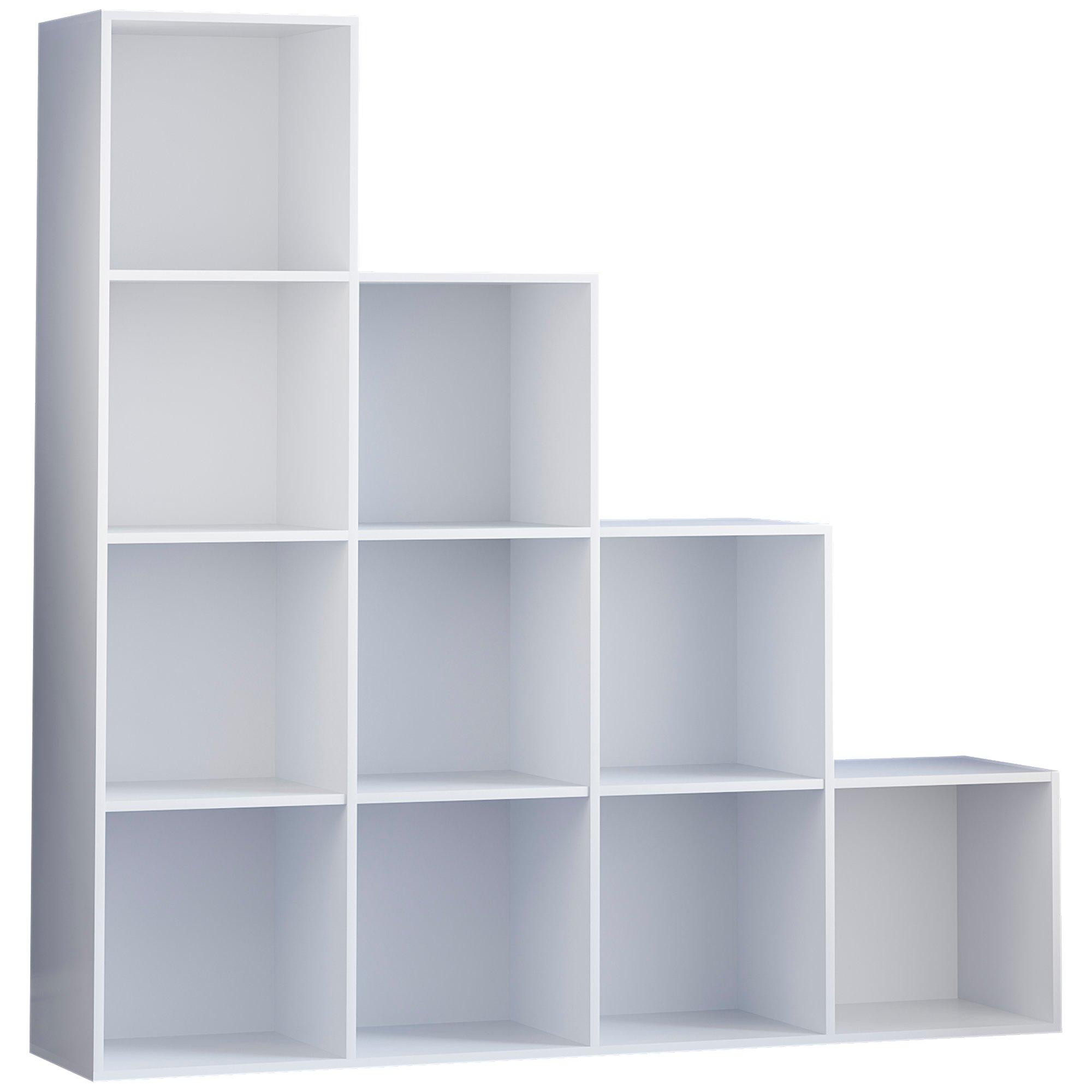 Grey - Lassic - 10 Cube Storage Unit (W) + Set of 5 Storage Cubes - 10