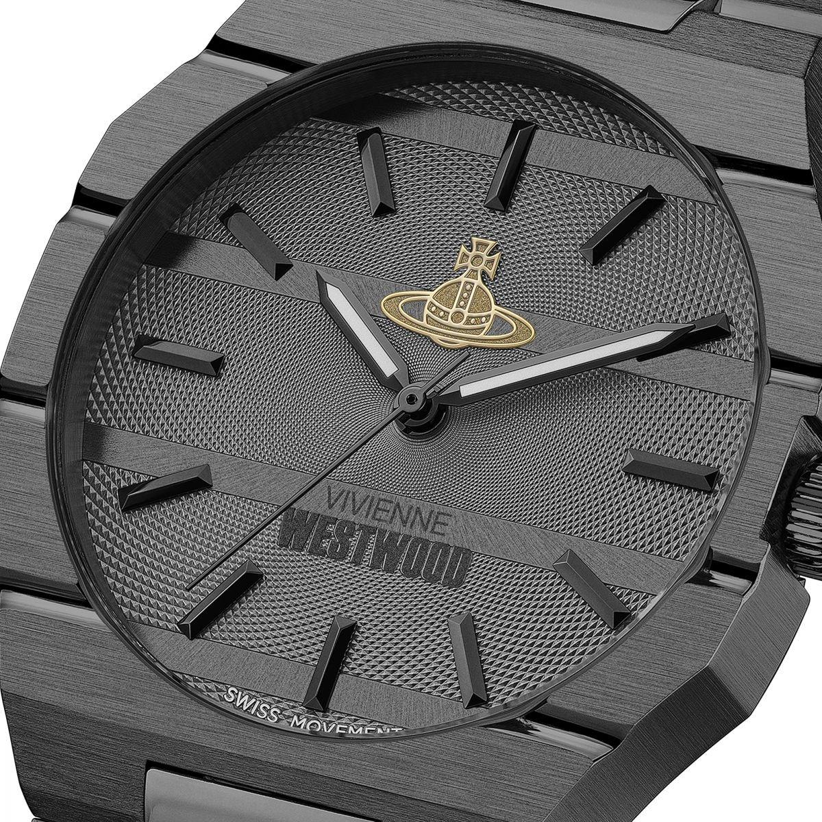 Black And Grey - Vivienne Westwood - The Bank Watch Vv294gygn - 3