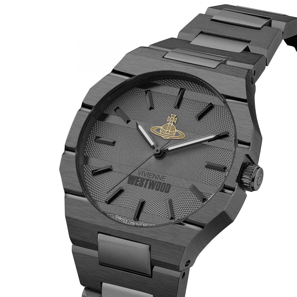 Black And Grey - Vivienne Westwood - The Bank Watch Vv294gygn - 4