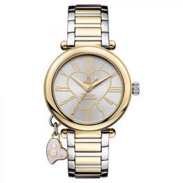 Vivienne Westwood Ladies Two Tone Gold Orb Watch