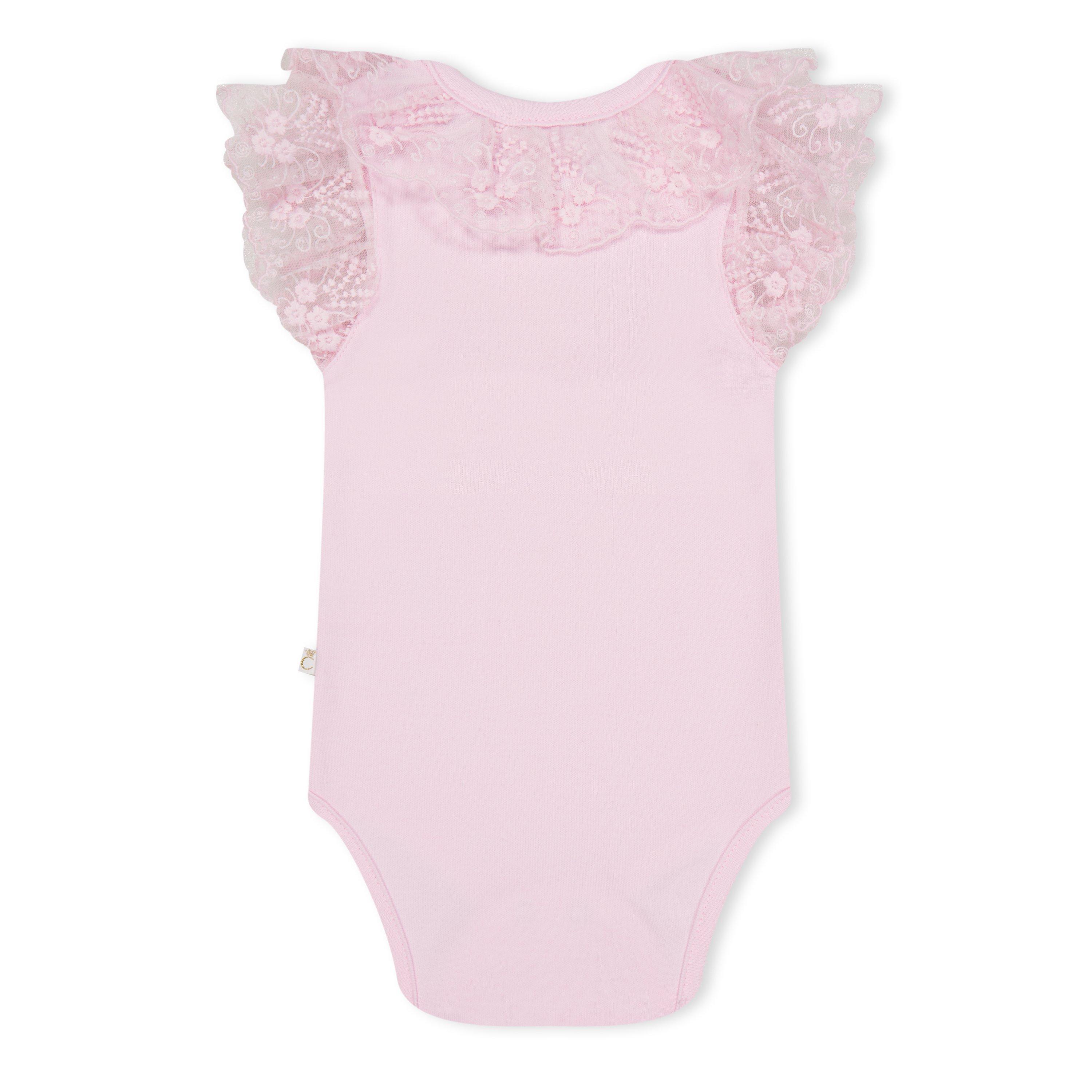Pink - Caramelo Kids - Kids' Frill Lace Onesie - 2