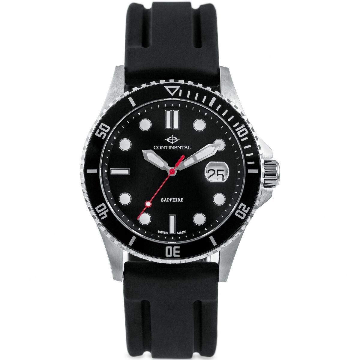 Argento e Nero - Continental - Mens Continental Sports Watch - 1