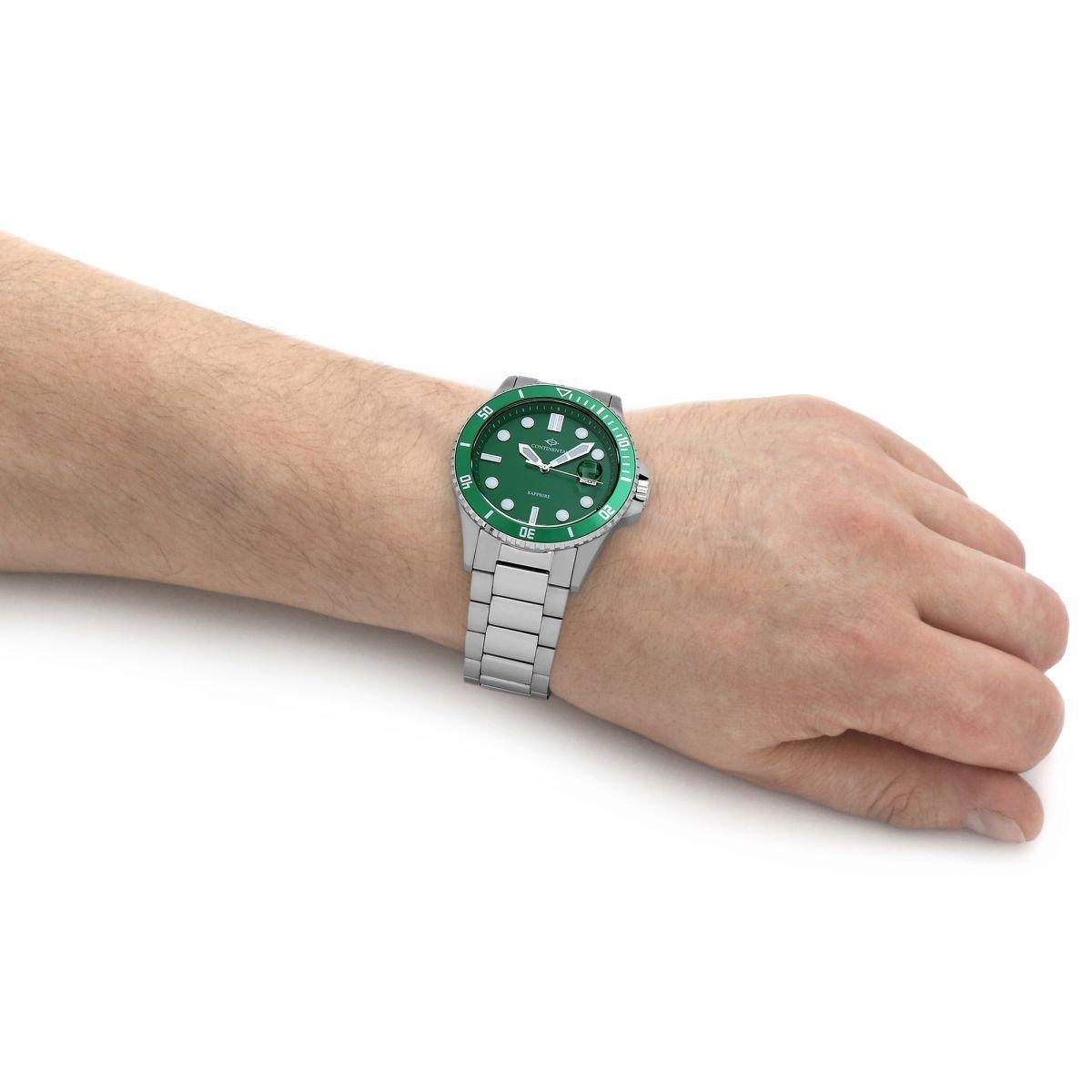 Plata y verde. - Continental - Continental Sports Watch - 4