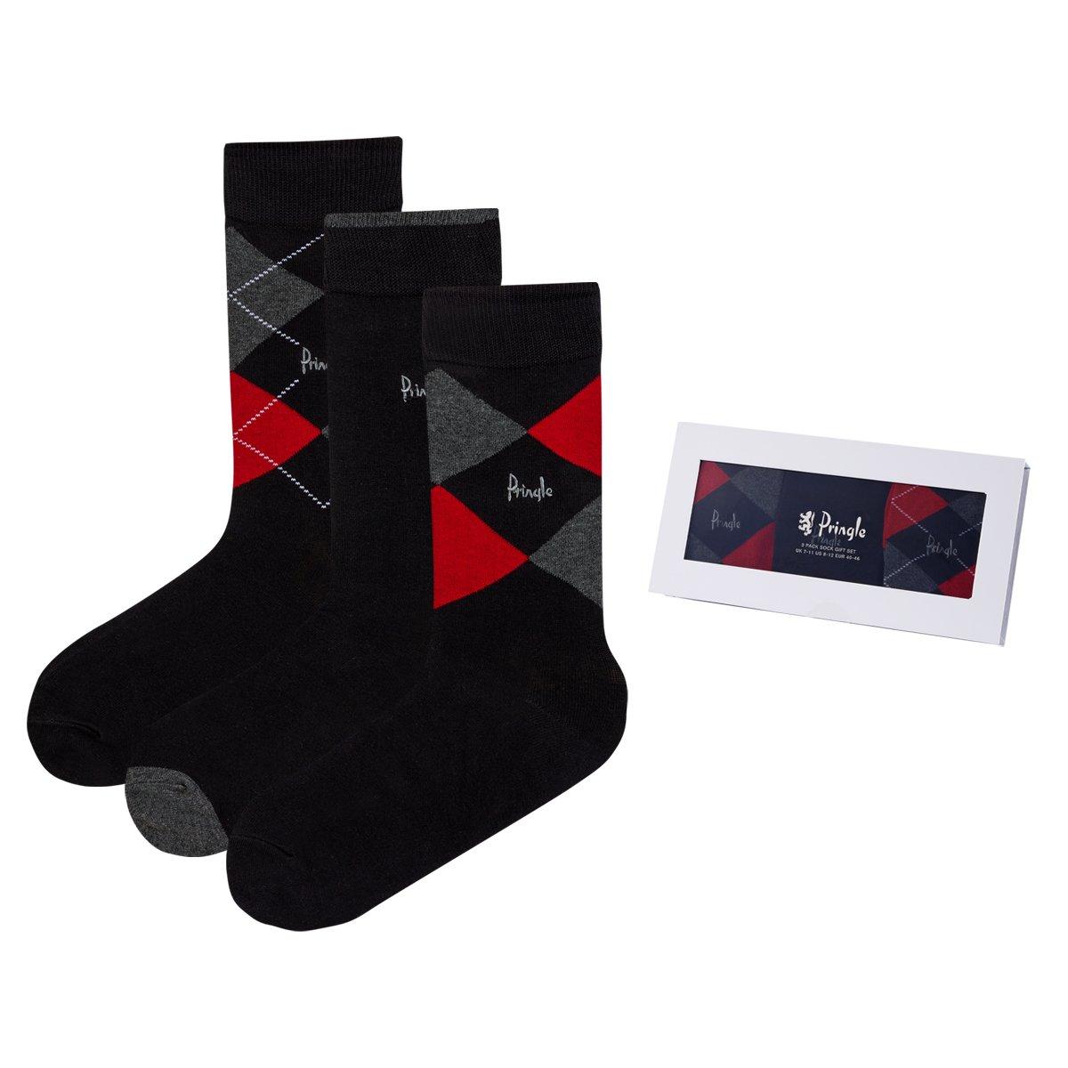 Nero - Pringle - Argyle Gift Box Cotton Socks 3 Pack - 1