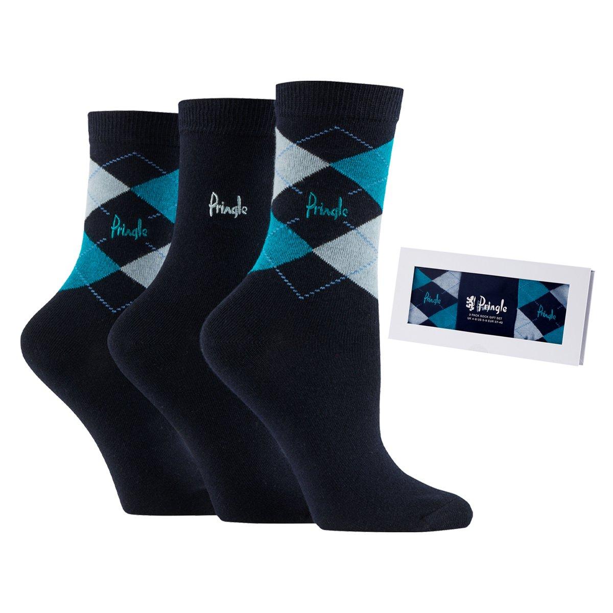 Navy - Pringle - 3 Pack Socks - 1