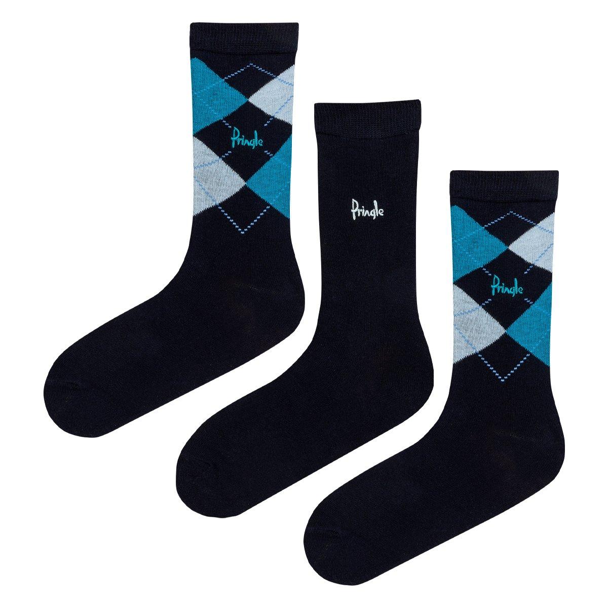 Navy - Pringle - 3 Pack Socks - 3