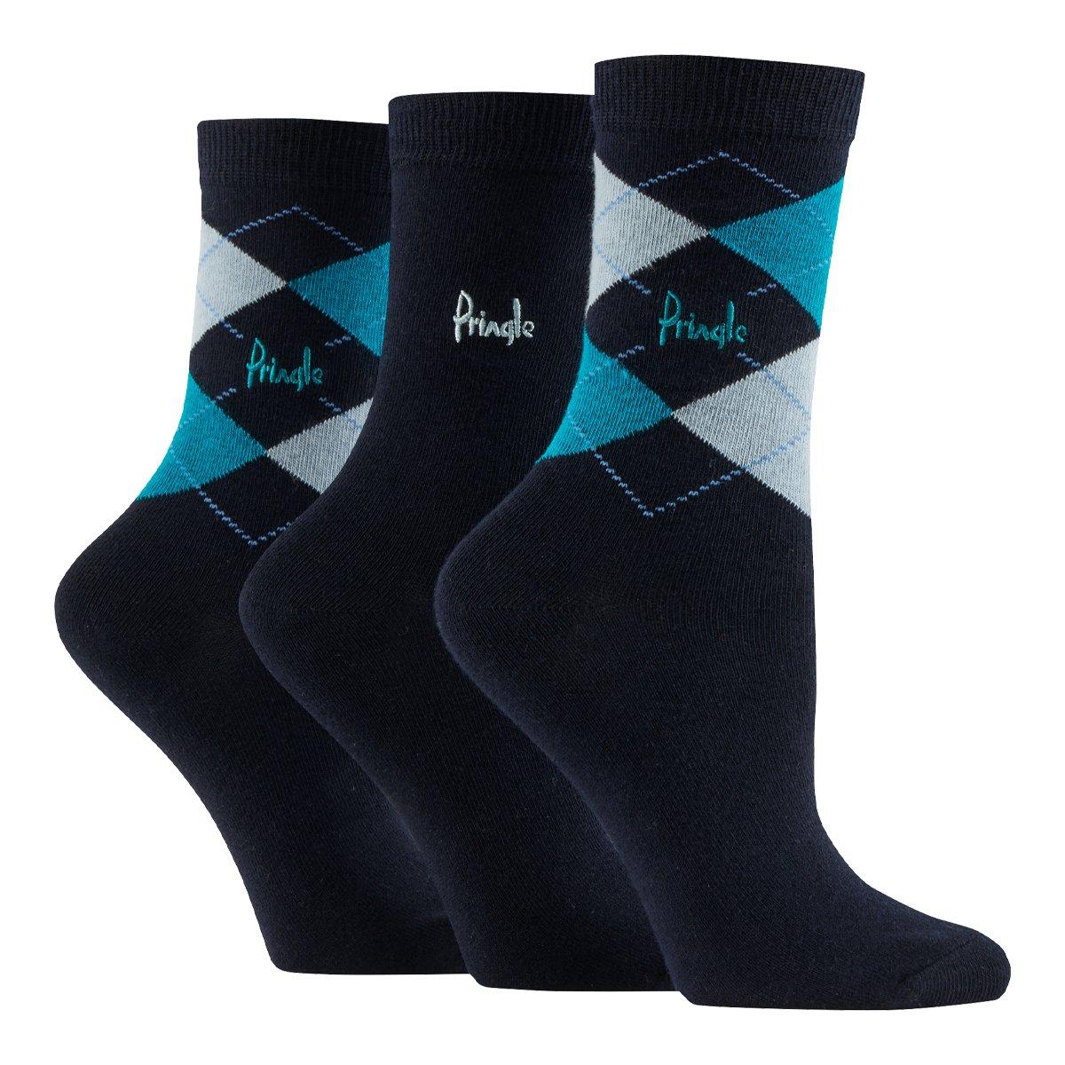Navy - Pringle - 3 Pack Socks - 4