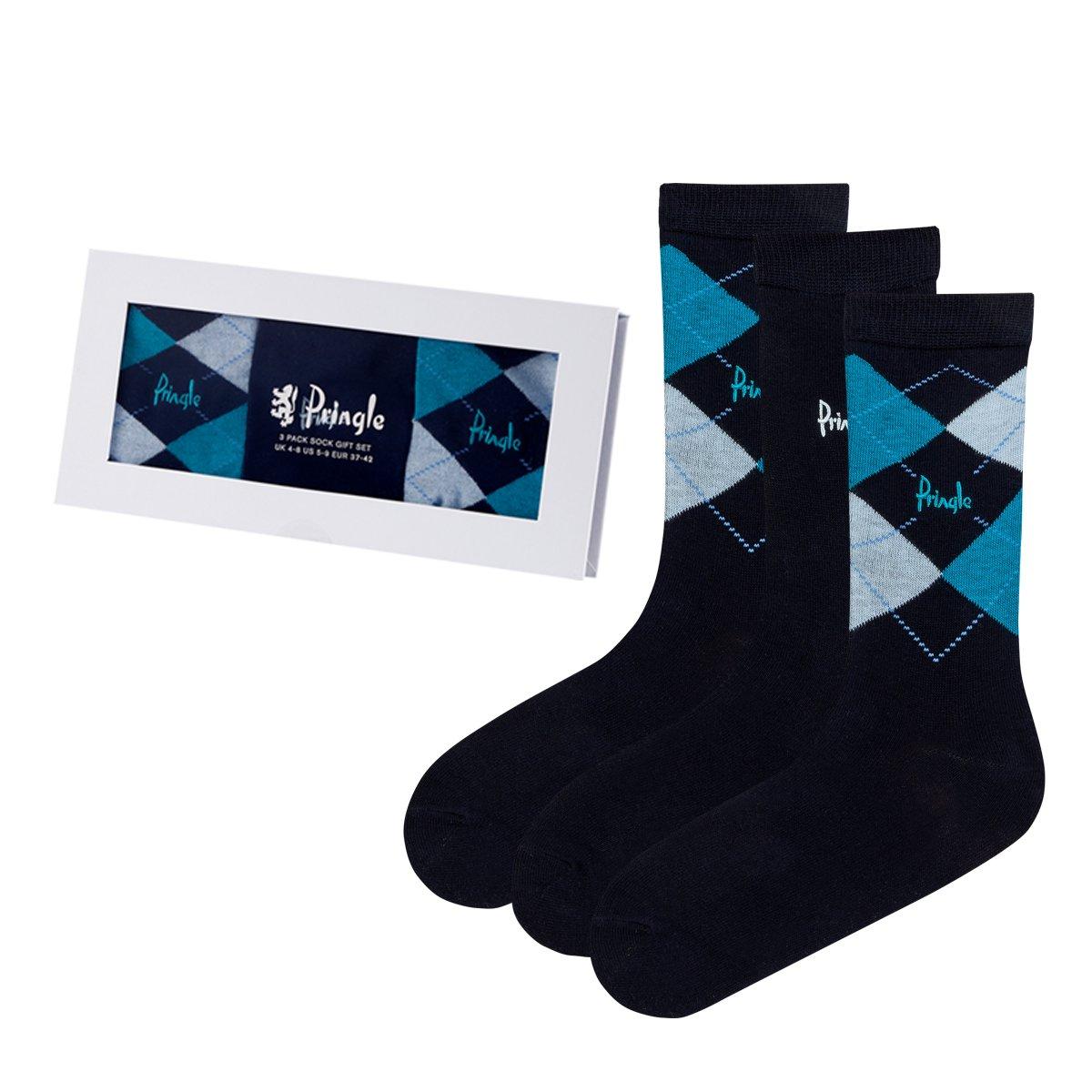 Navy - Pringle - 3 Pack Socks - 6