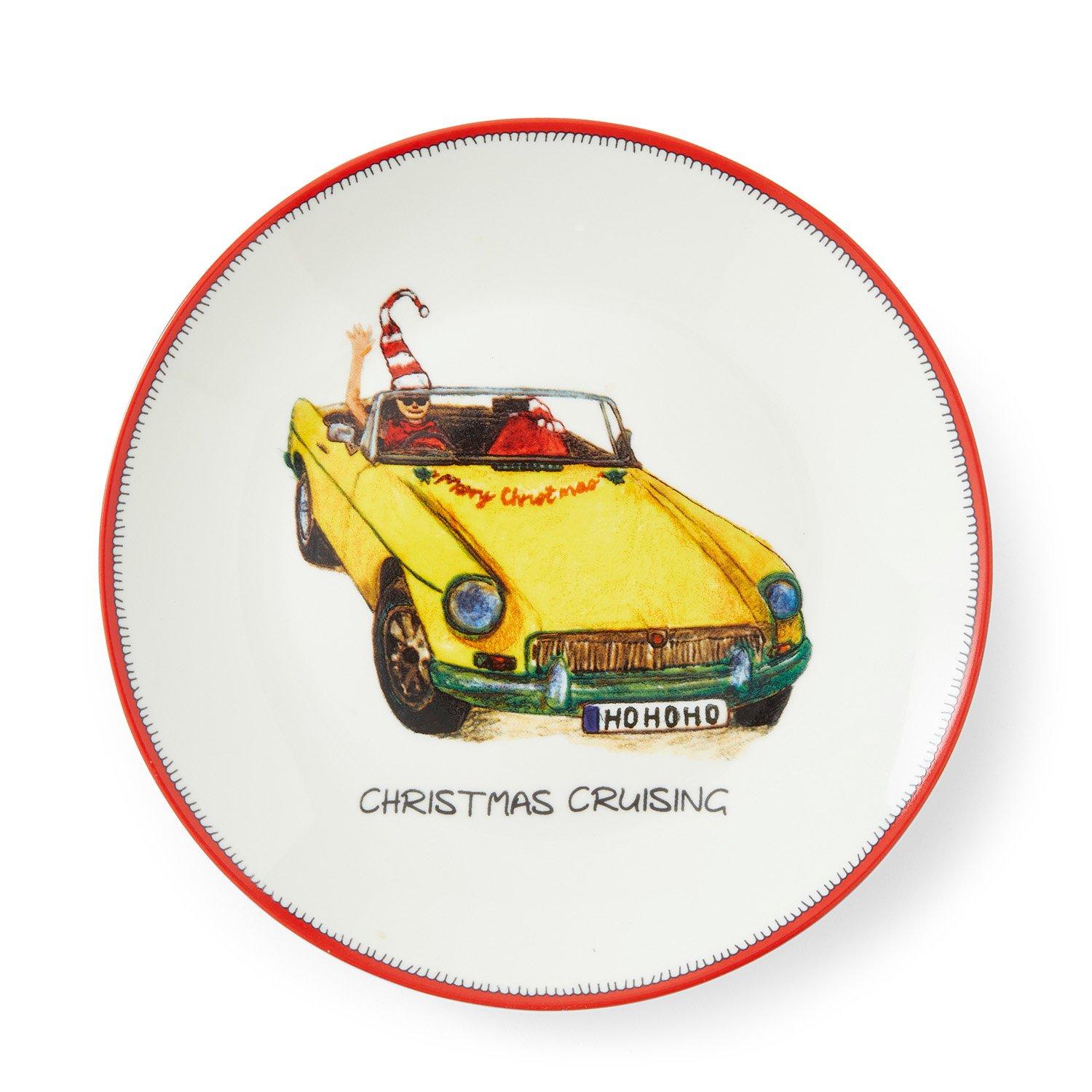 Multi - Spode Kit Kemp - Kit Kemp Doodles Christmas Tidbit Plates - 3