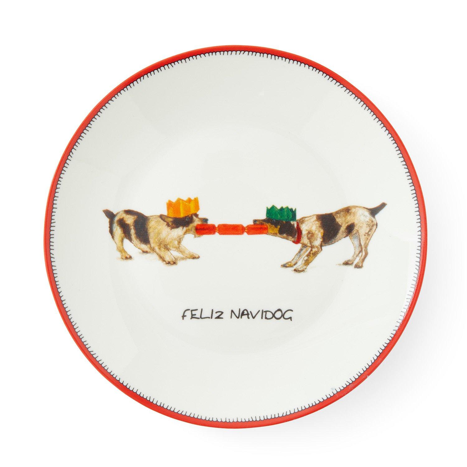 Multi - Spode Kit Kemp - Kit Kemp Doodles Christmas Tidbit Plates - 5