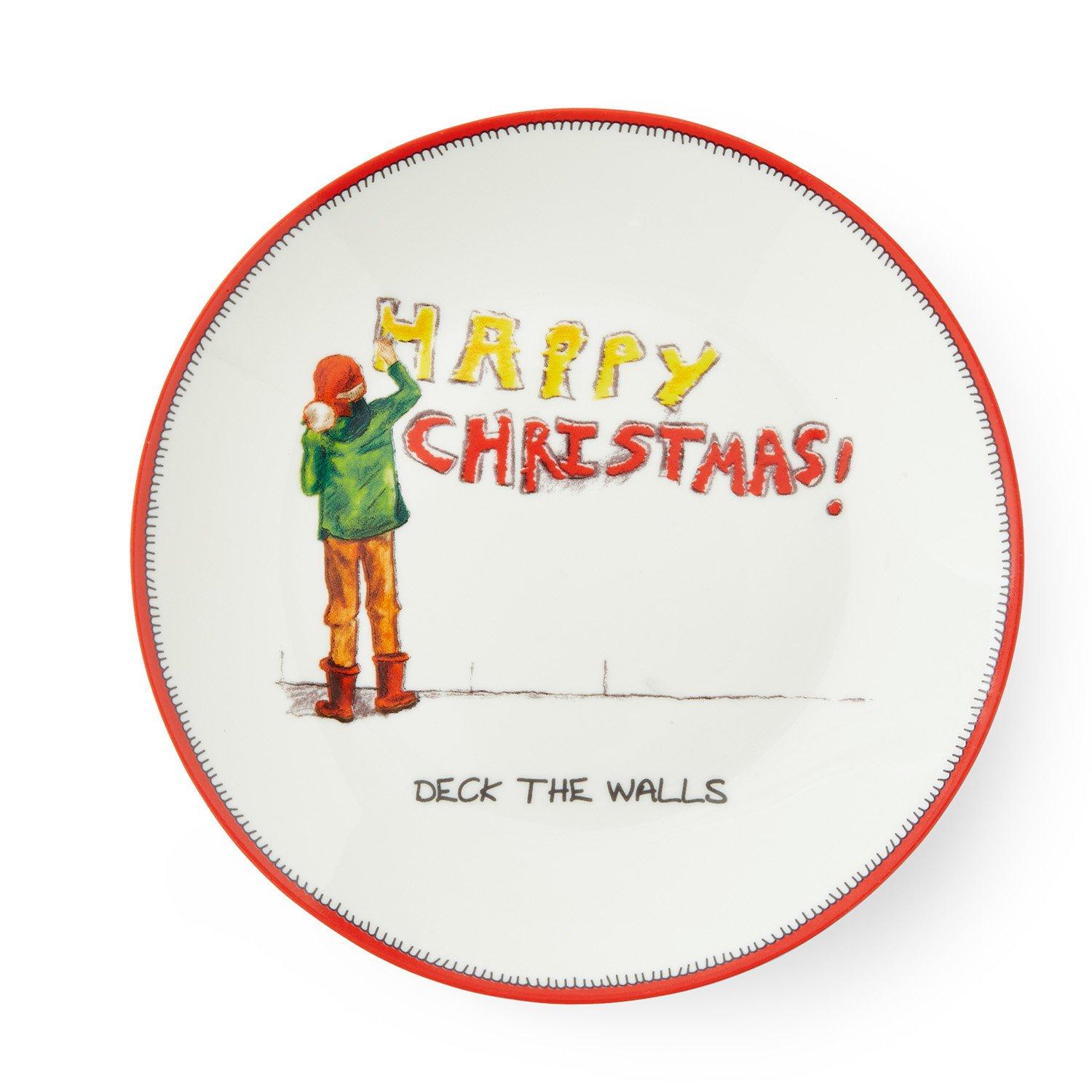 Multi - Spode Kit Kemp - Kit Kemp Doodles Christmas Tidbit Plates - 6