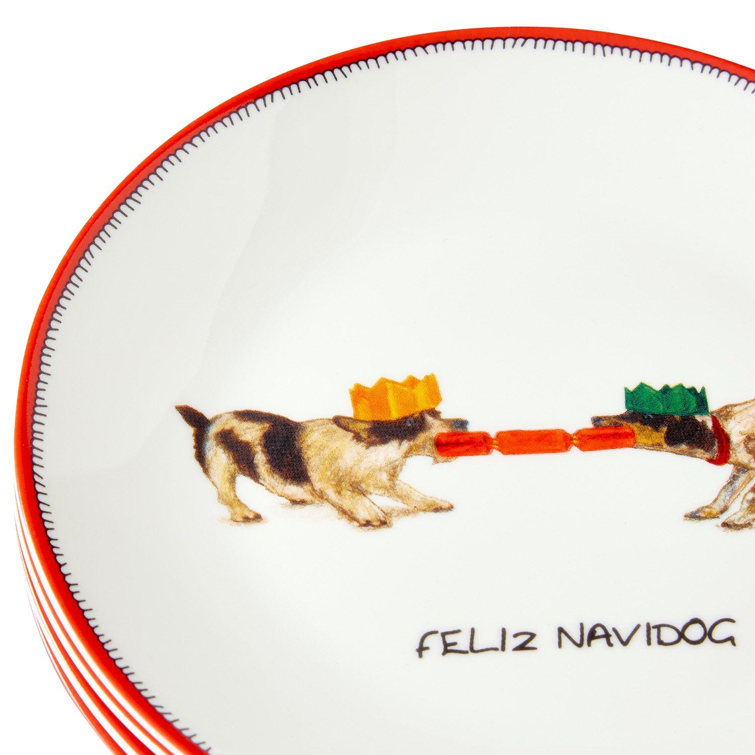 Multi - Spode Kit Kemp - Kit Kemp Doodles Christmas Tidbit Plates - 7