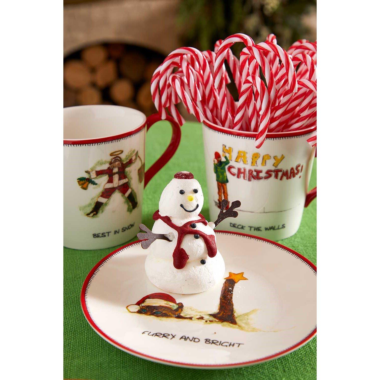 Multi - Spode Kit Kemp - Kit Kemp Doodles Christmas Tidbit Plates - 8