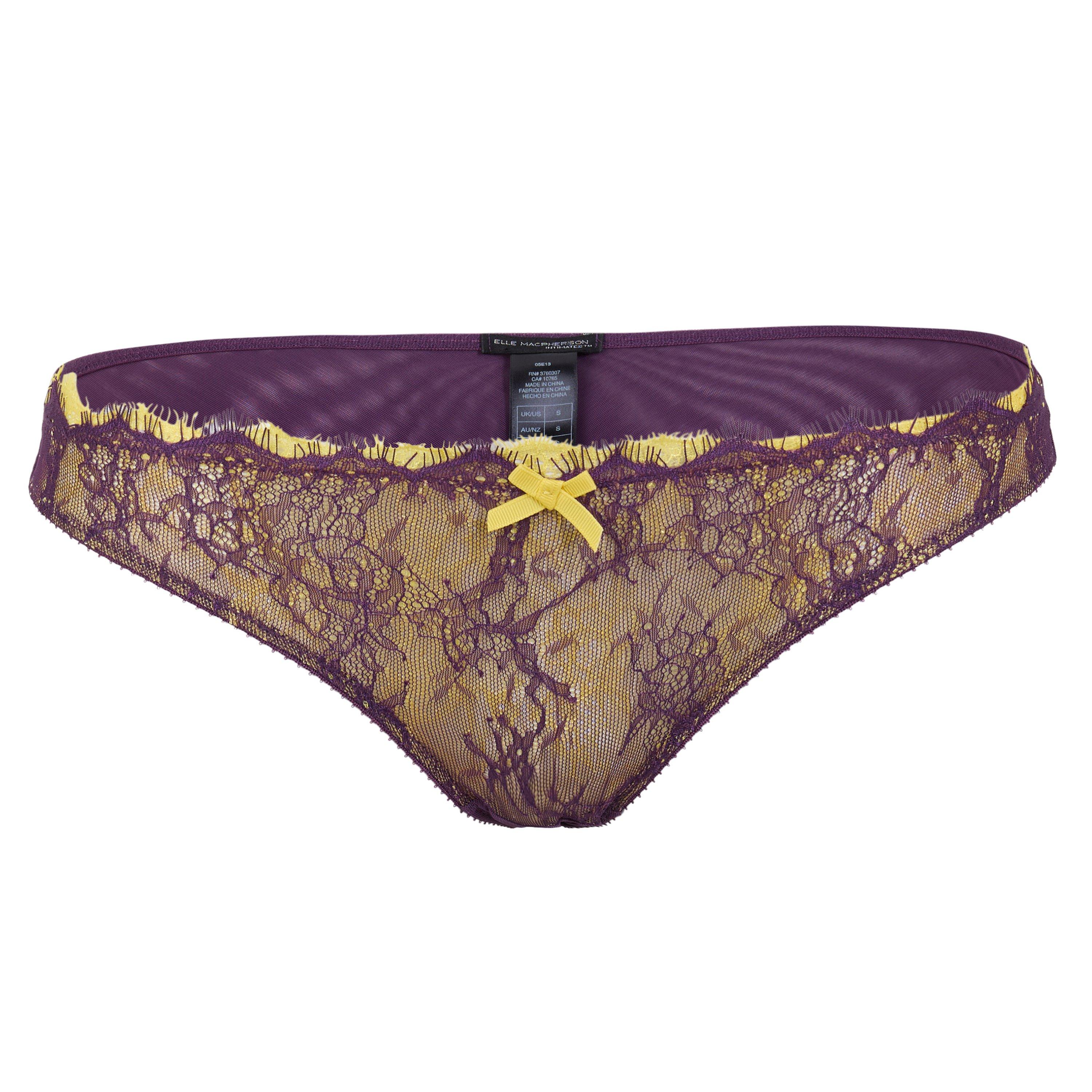 PURPLE AND OTHE - Elle MacPherson - EYELASH BIKINI BRIEF - 1