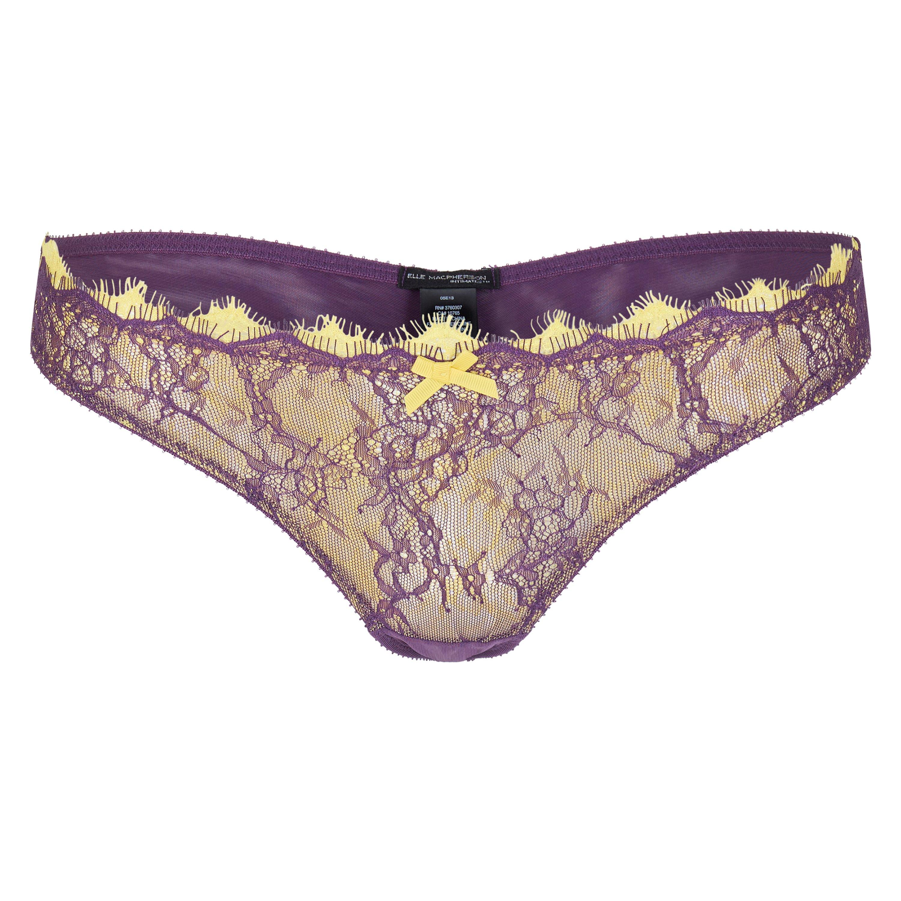 PURPLE AND OTHE - Elle MacPherson - EYELASH THONG - 1