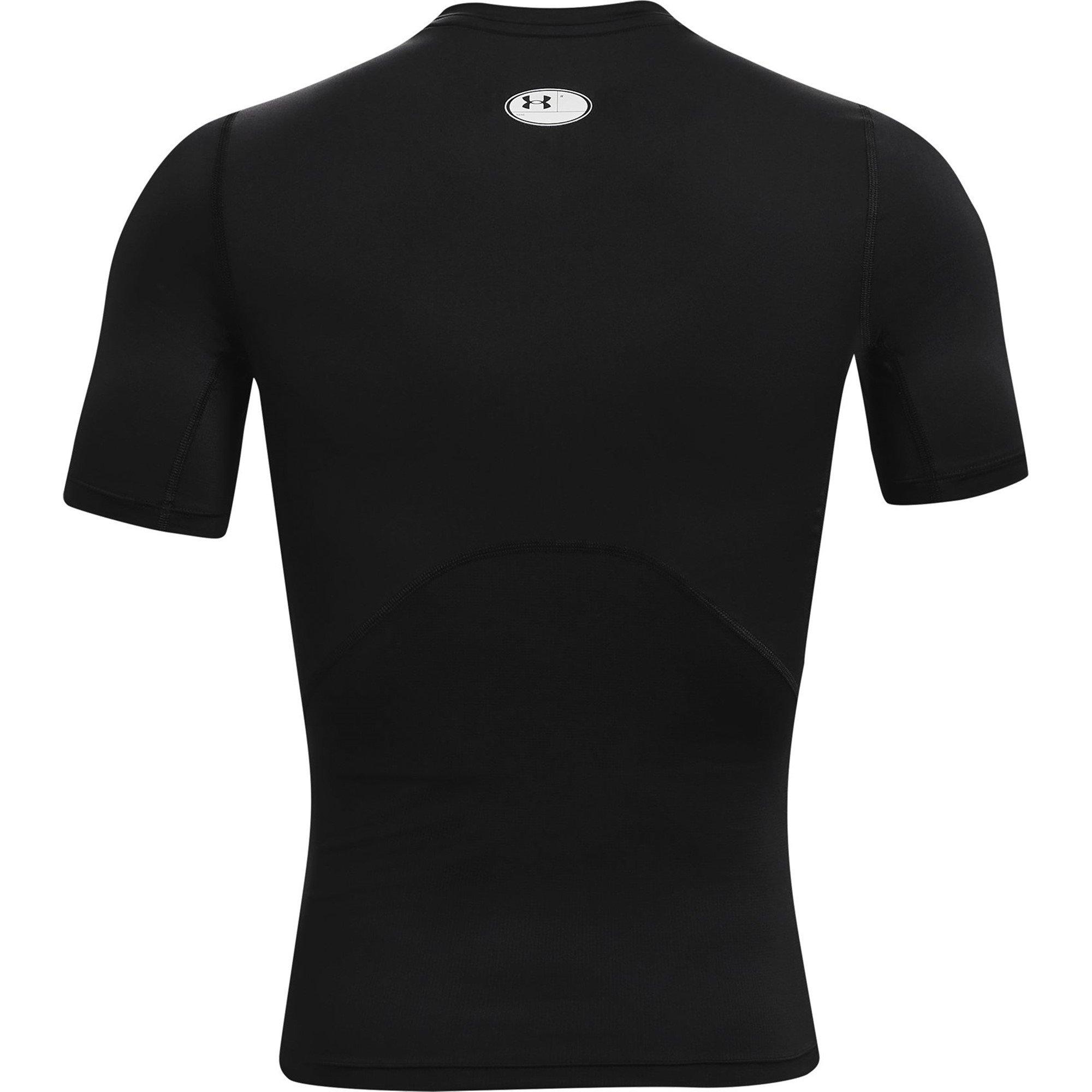 Black/White - Under Armour - HeatGear Armour Mens Base Layer Top - 2