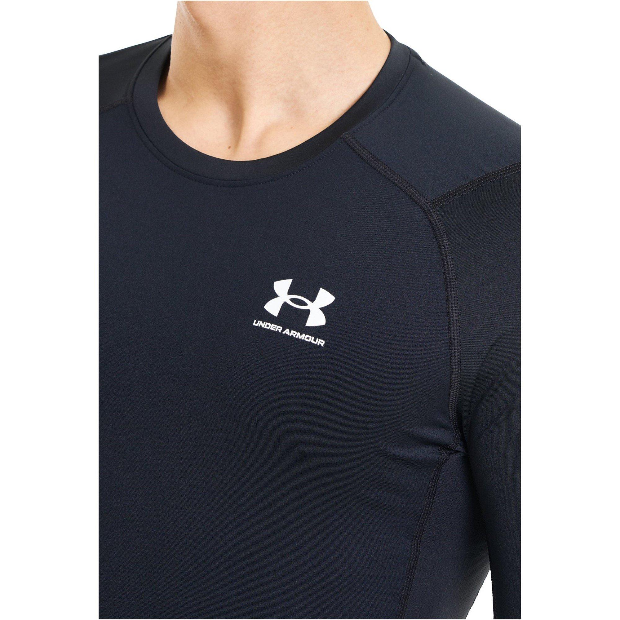 Black/White - Under Armour - HeatGear Armour Mens Base Layer Top - 11