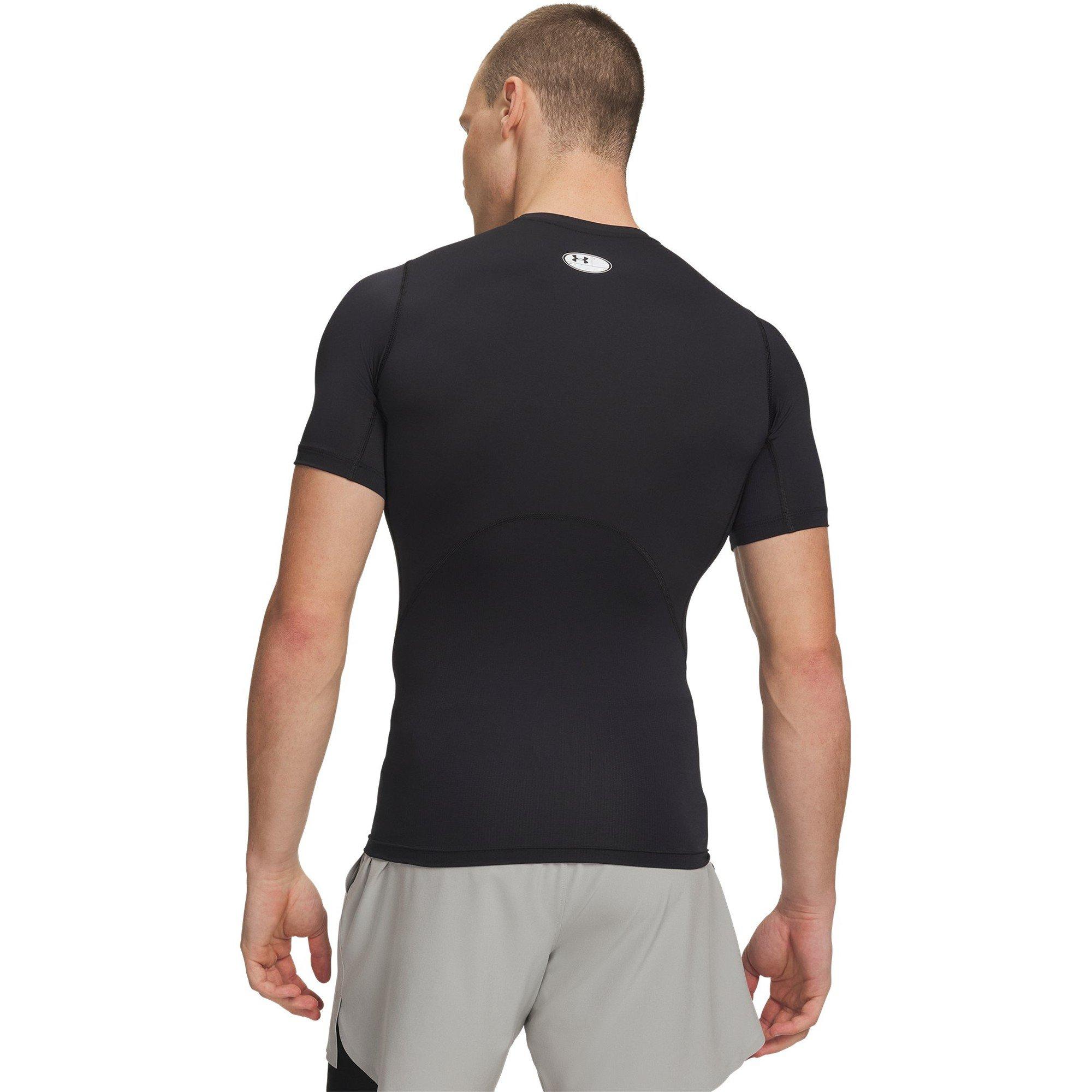 Black/White - Under Armour - HeatGear Armour Mens Base Layer Top - 4