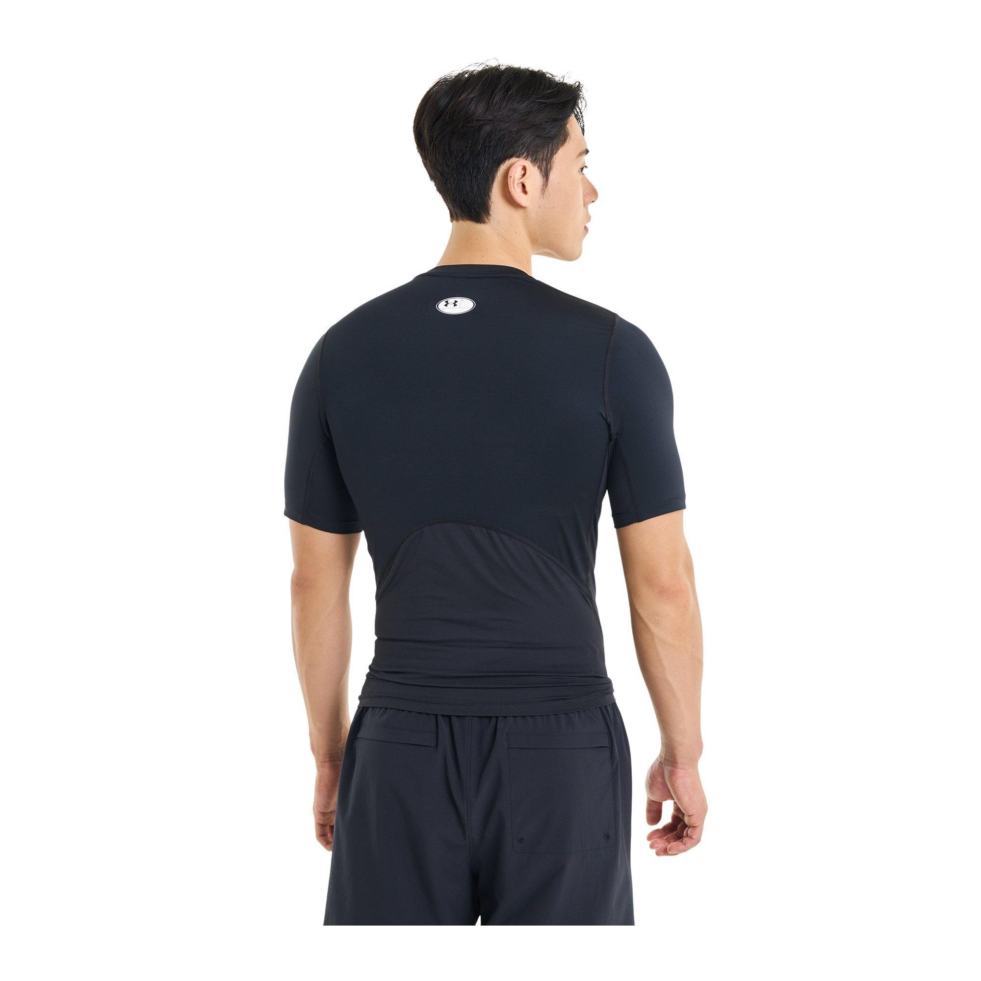Black/White - Under Armour - HeatGear Armour Mens Base Layer Top - 6