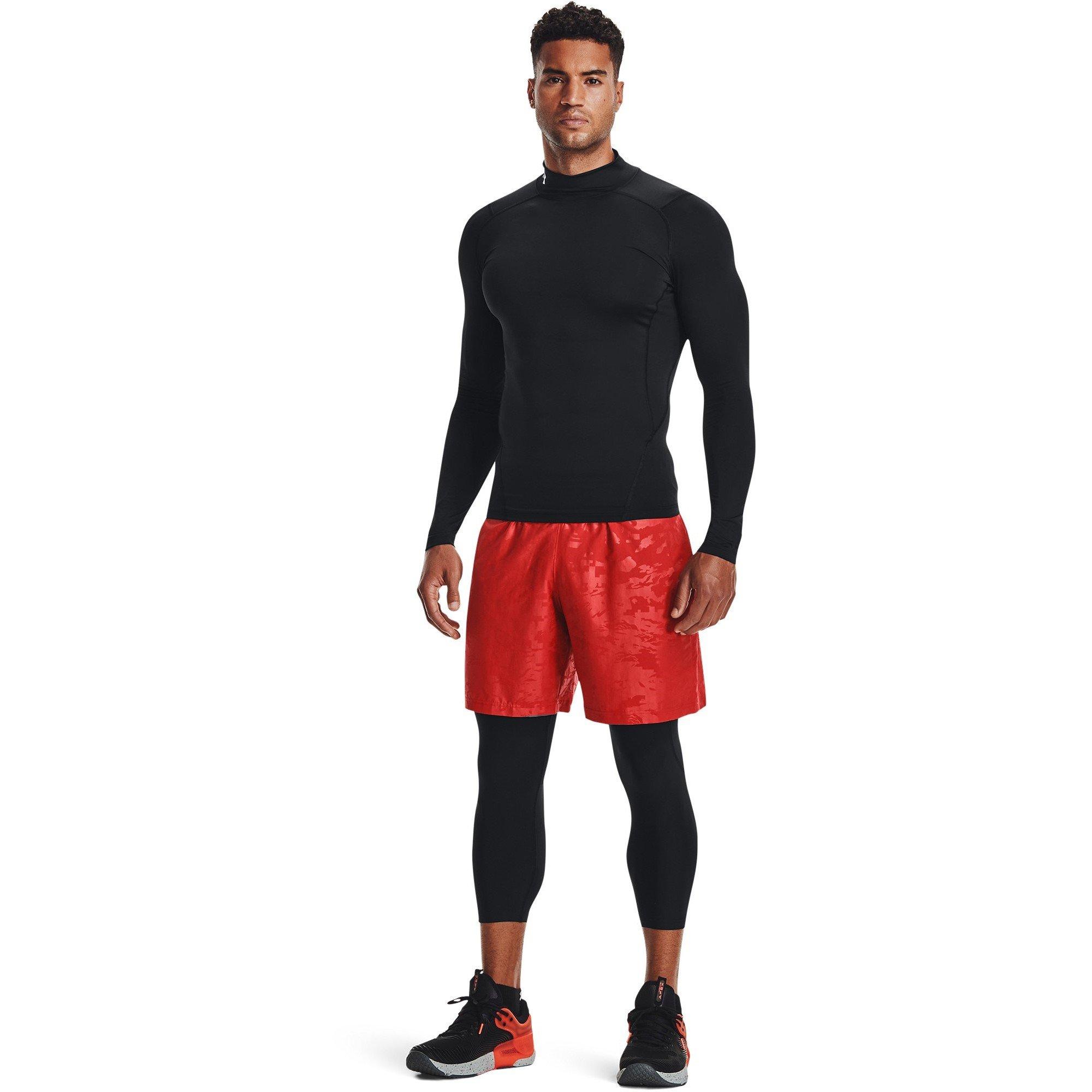 Black/White - Under Armour - Armour HeatGear® Mens Compression Mock Long Sleeve - 7