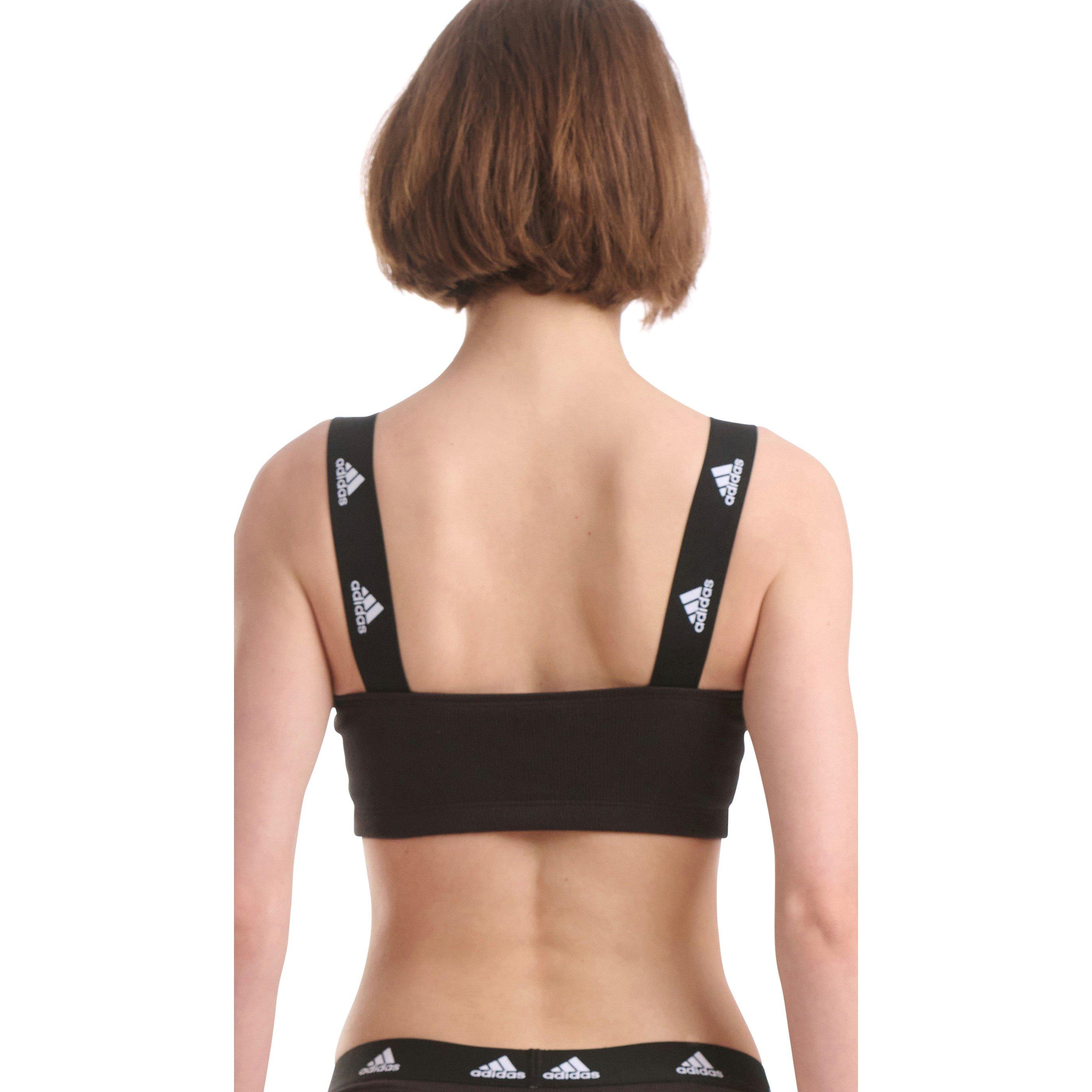 Nero - adidas - Ribbed Bandeau Strapless Bra - 5